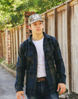 Extra Heavy Flannel Shirt-Navy (502552)