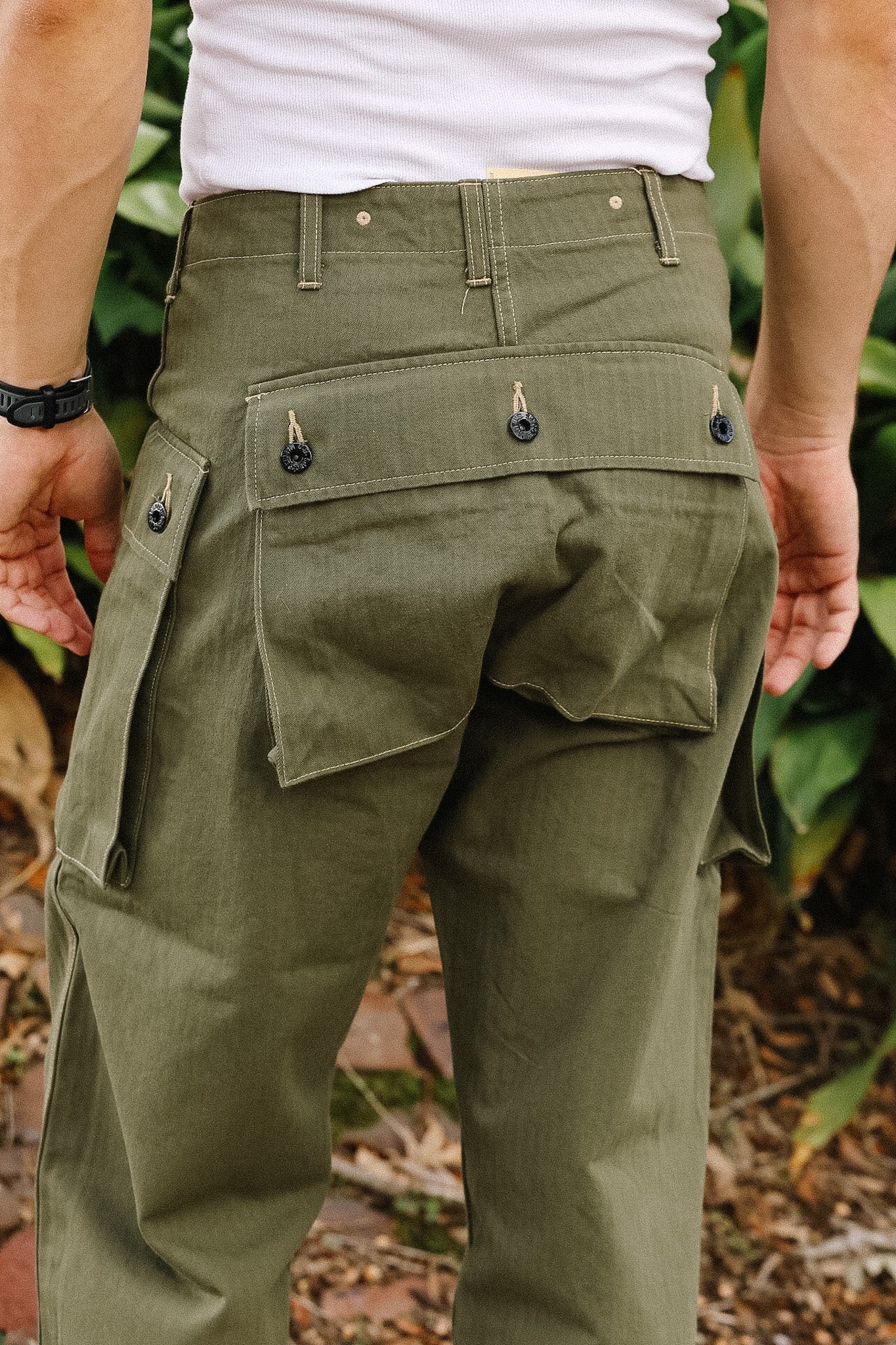 BR42501 Buzz Rickson U.S. Marine Corps M-1944 Herringbone Pants