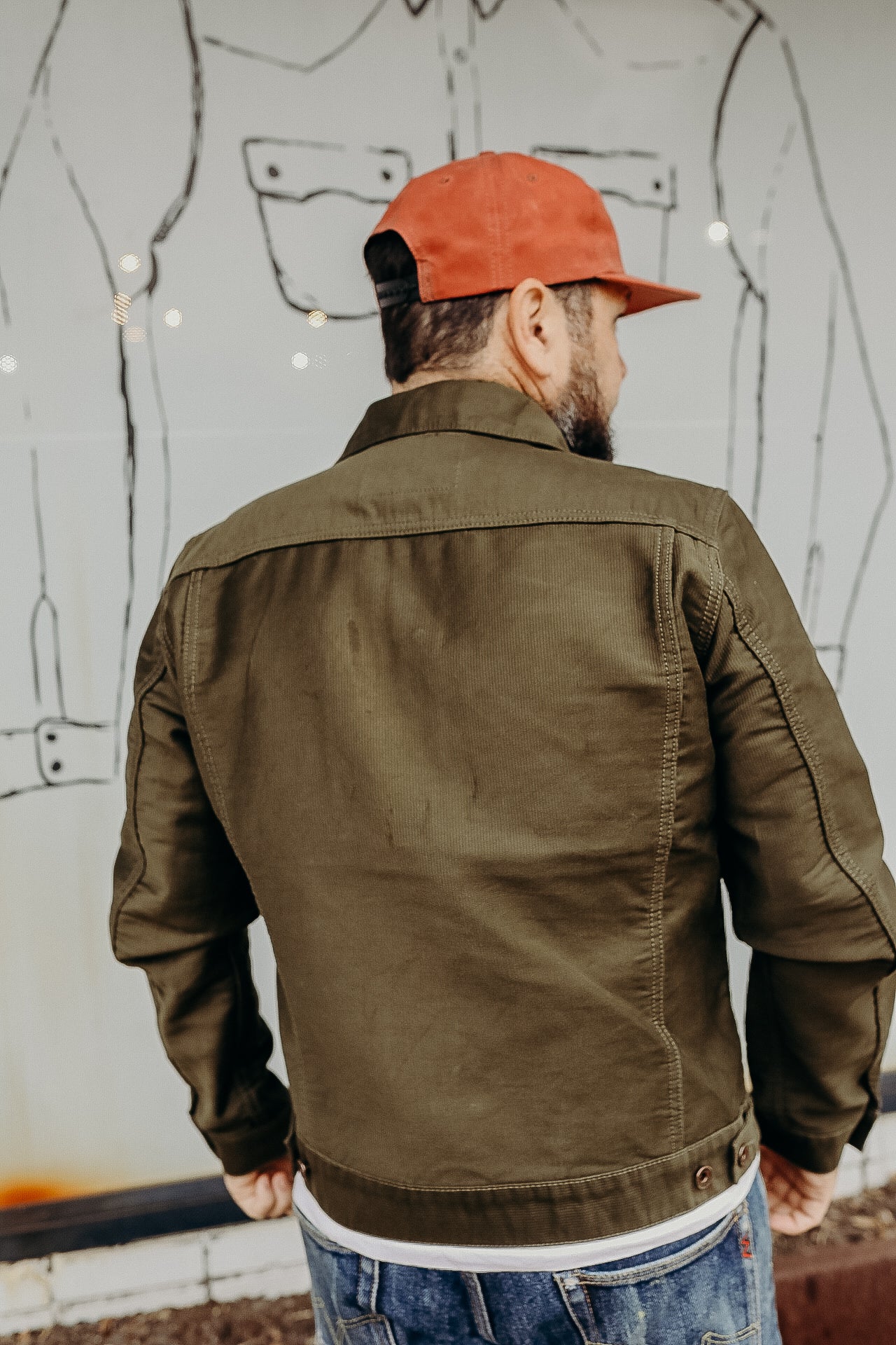 12oz Whipcord Modified Type III Jacket - Olive Drab Green IHJ-126-GRN