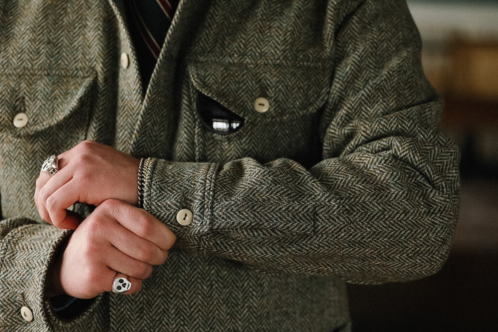 ANM Harris Tweed CPO Jacket-Herringbone – Iron Shop Provisions
