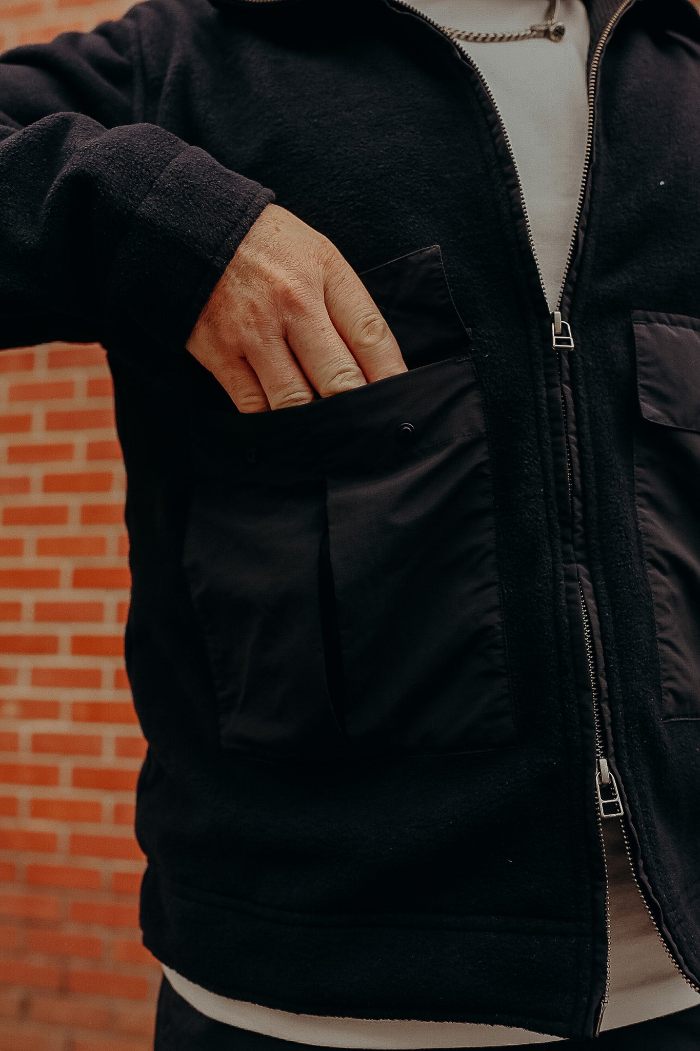 Fleece Jacket in Black – Iron Shop Provisions Fleece Jacket in Black – Iron Shop Provisions
