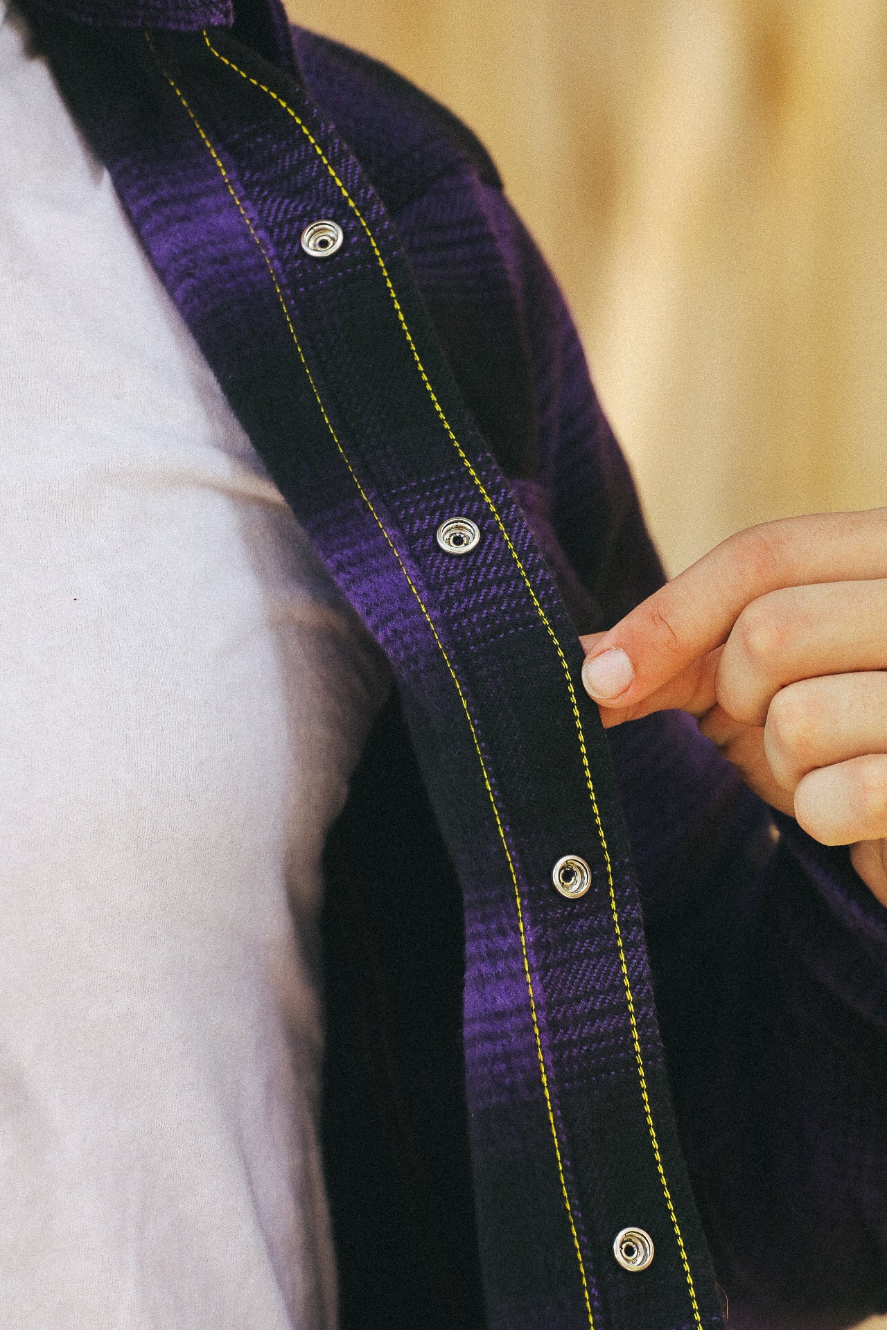 Ultra Heavy Flannel Ombré Check Western Shirt - Purple/Black IHSH-264-PUR