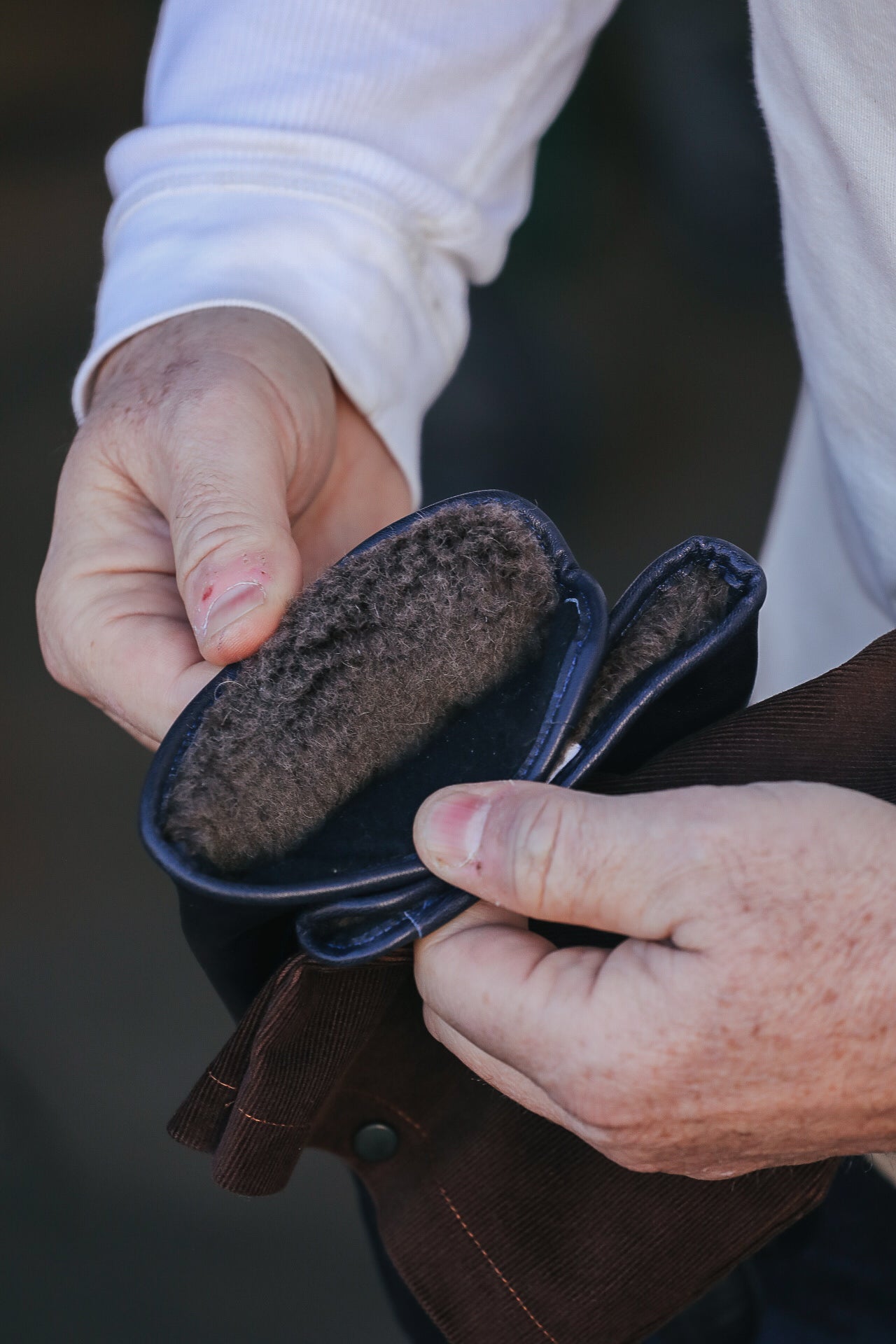 YG-03 Long Horsehide Gloves- Indigo