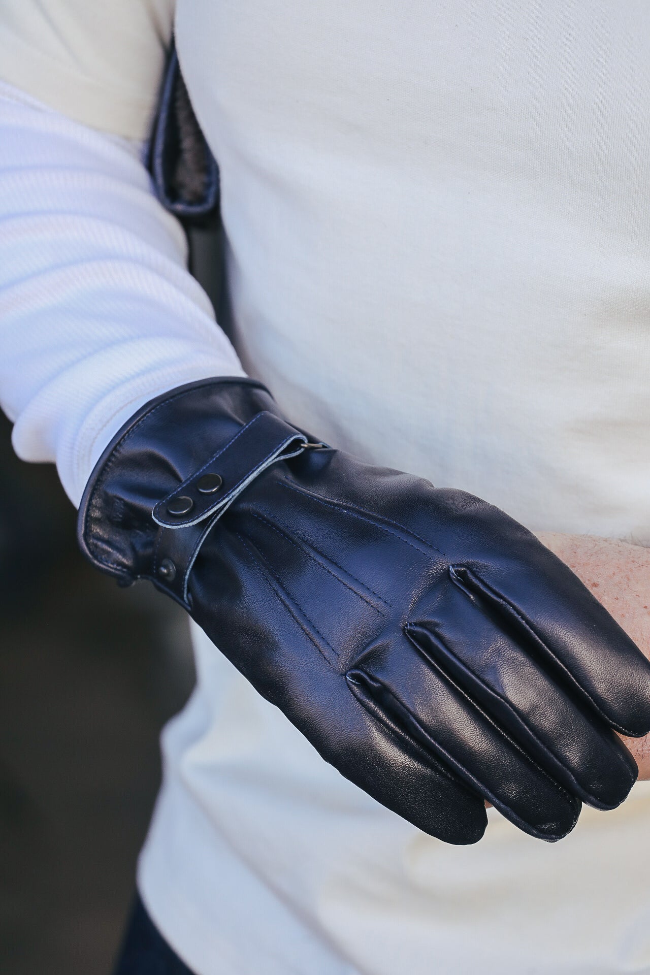 YG-03 Long Horsehide Gloves- Indigo