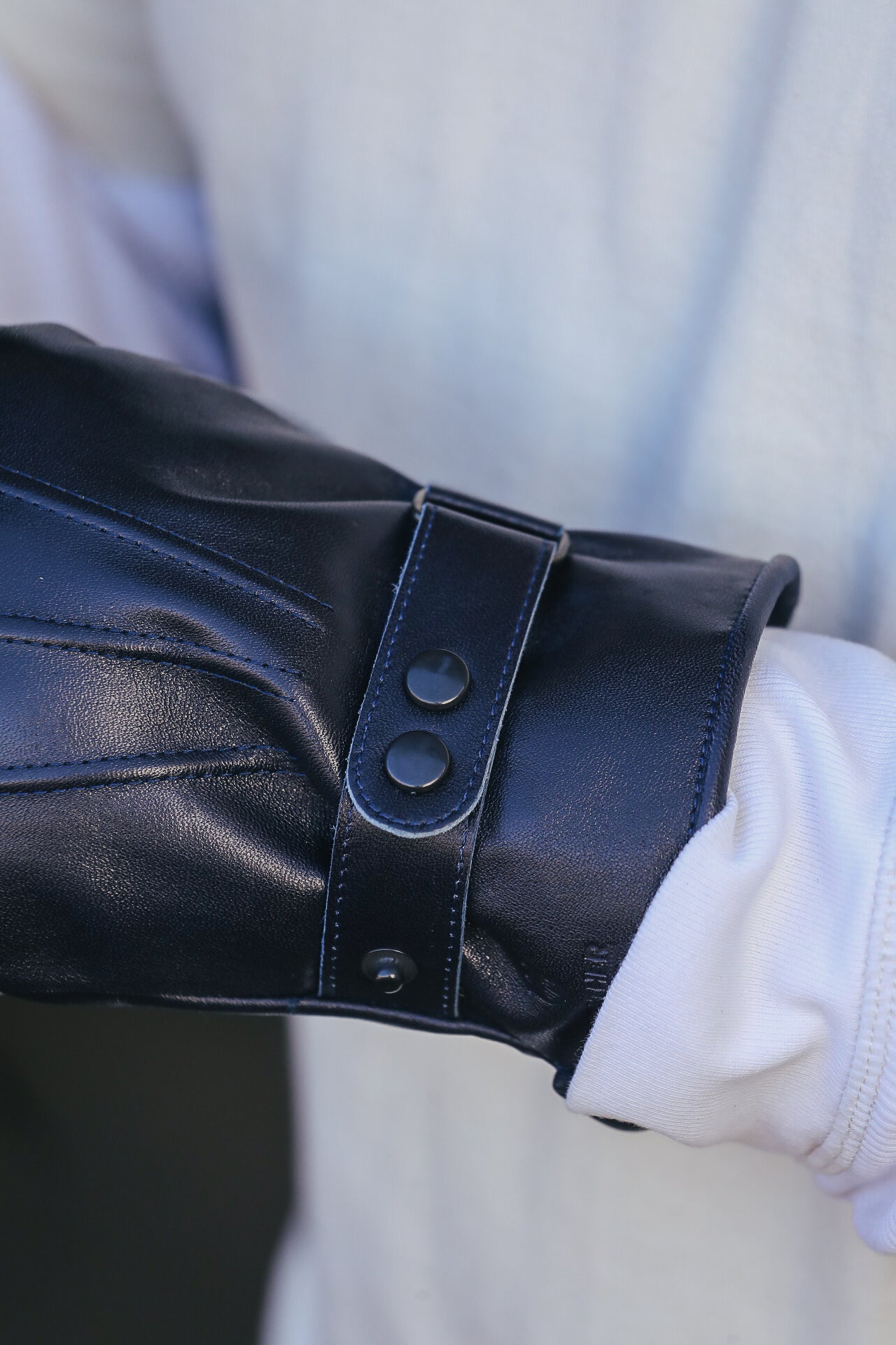 YG-03 Long Horsehide Gloves- Indigo