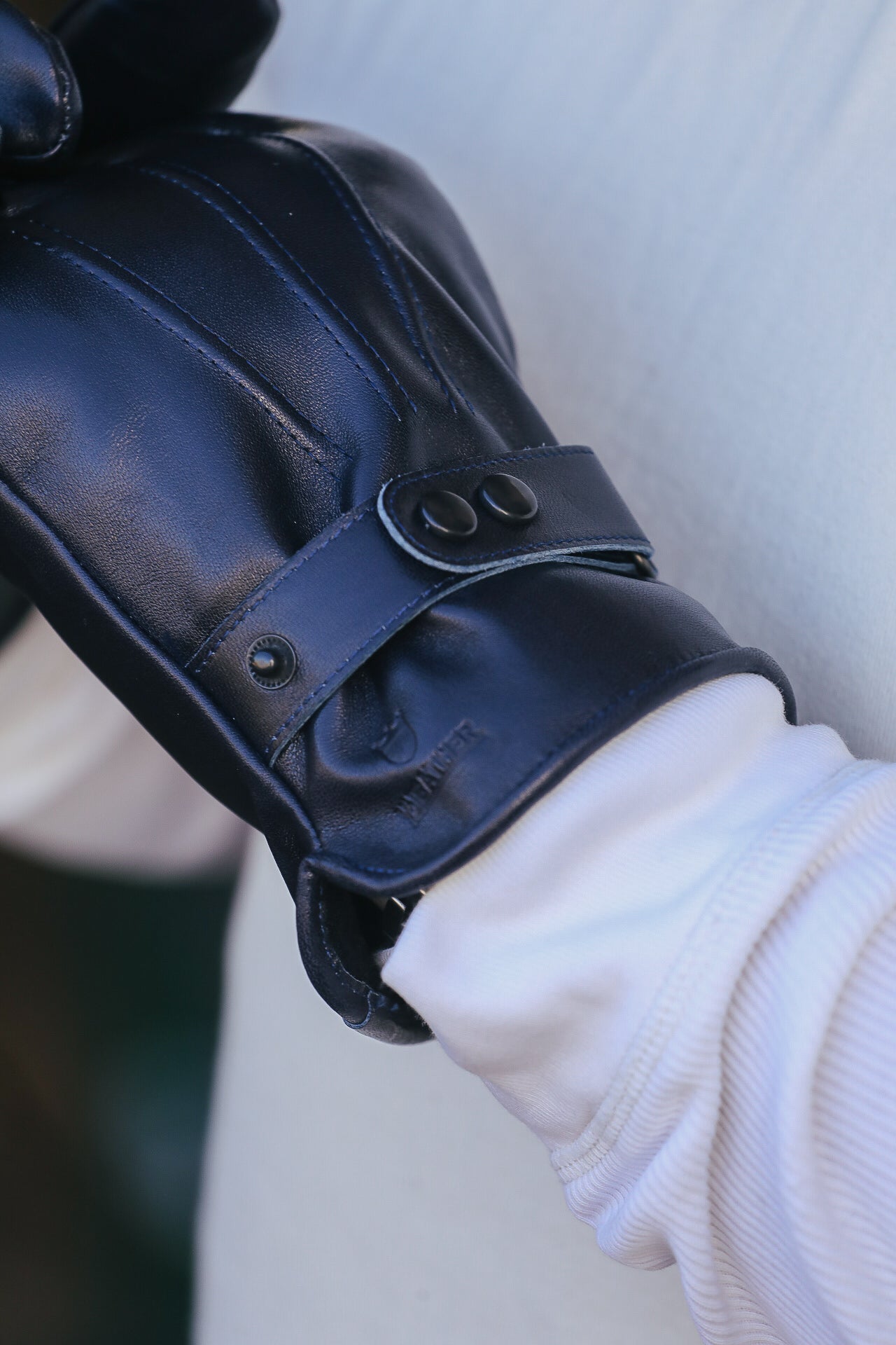 YG-03 Long Horsehide Gloves- Indigo