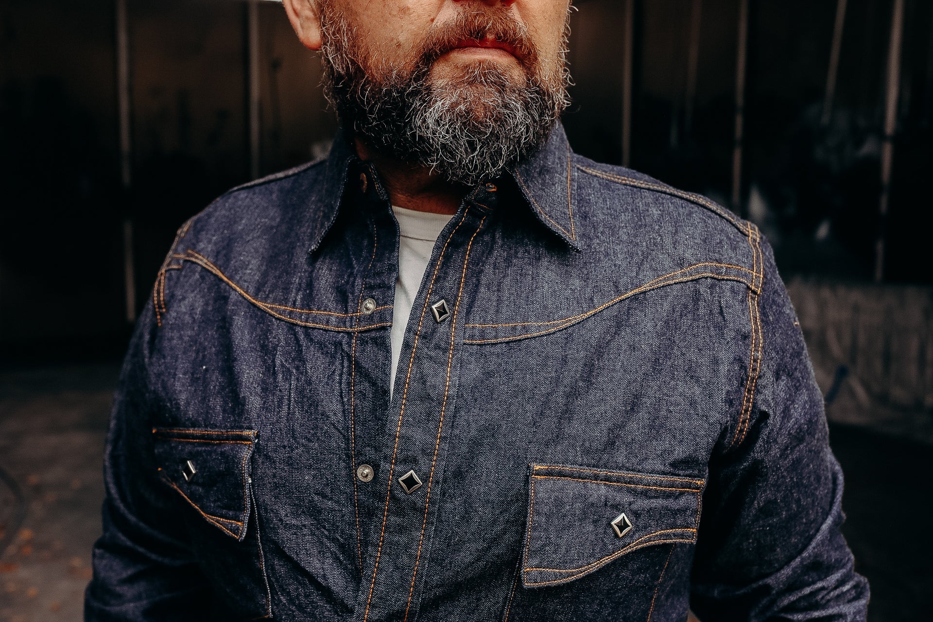 10oz Denim Western Shirt- &quot;Flying Type&quot;  (SWD-L02)