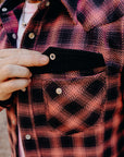 Ombre Check Flannel Western Shirt- Pink