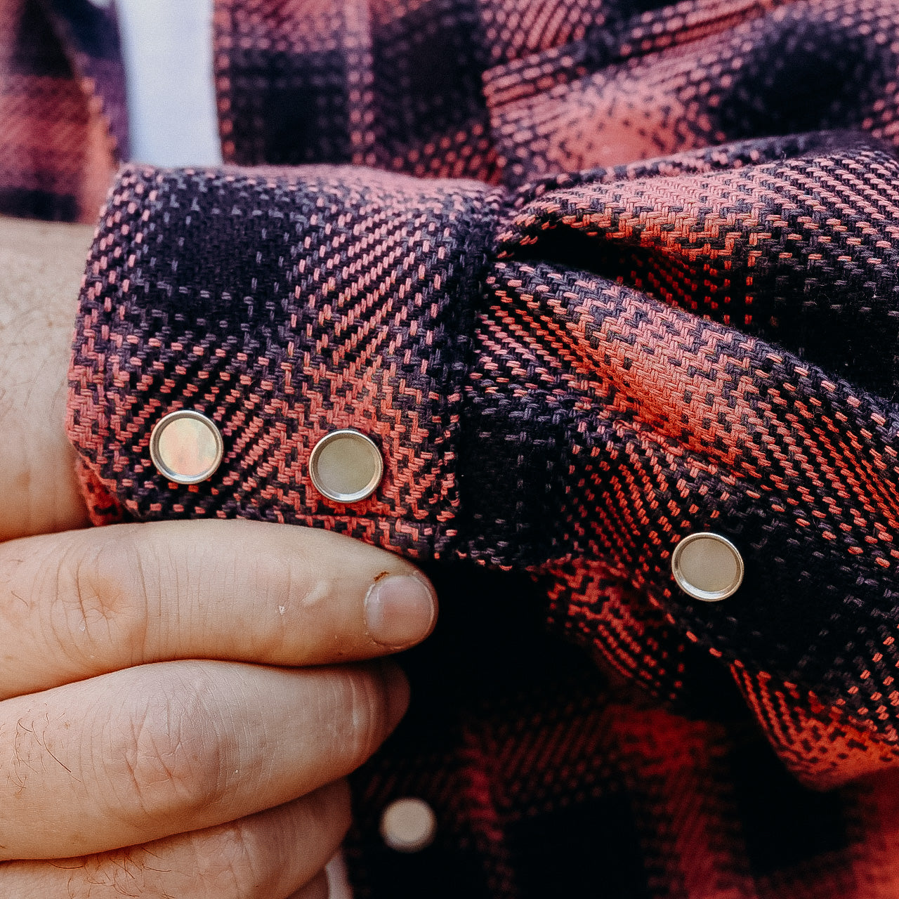 Ombre Check Flannel Western Shirt- Pink