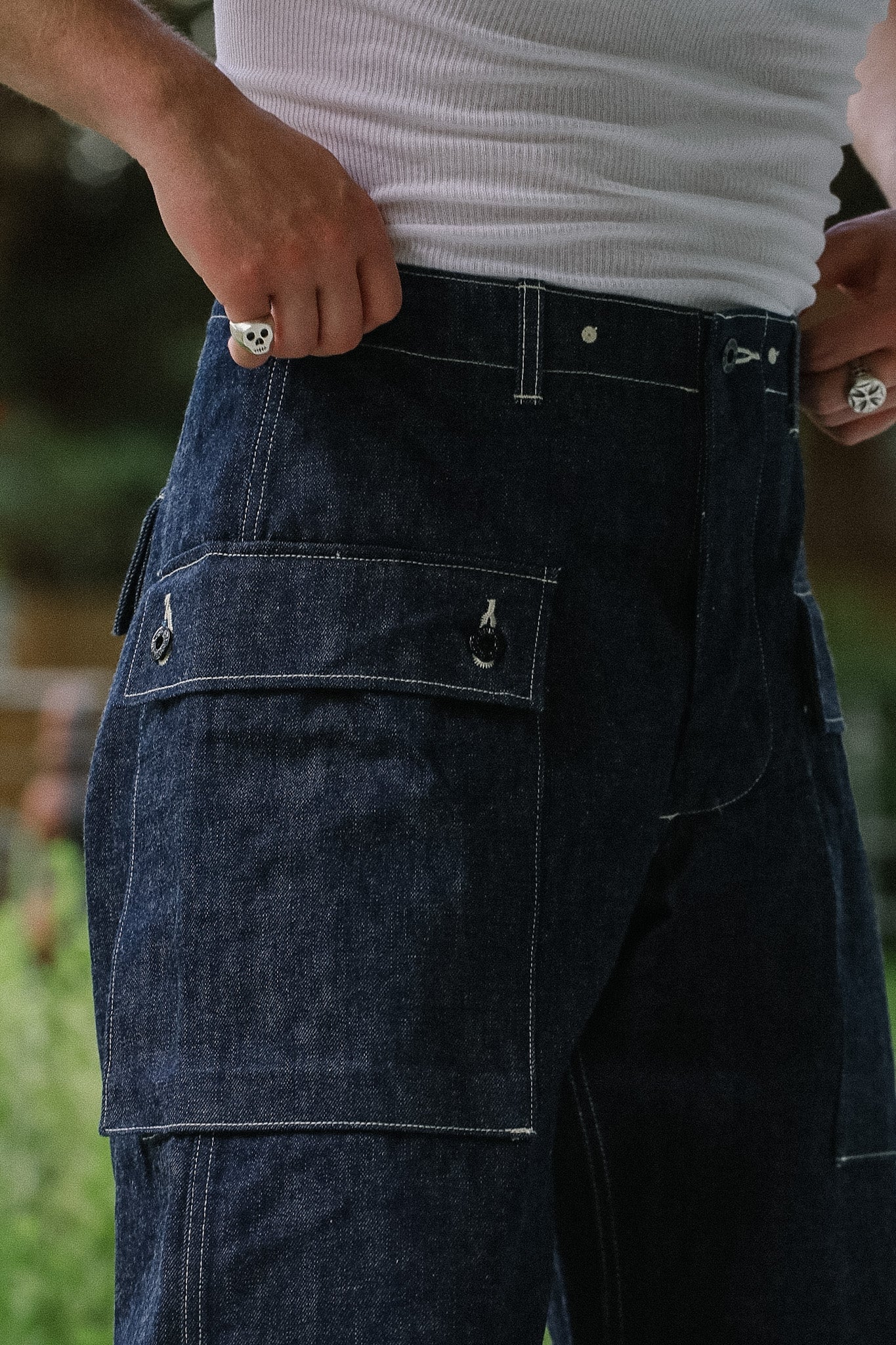 BR42637 Buzz Rickson U.S. Marine Corps M-1944 Civilian Denim Pants