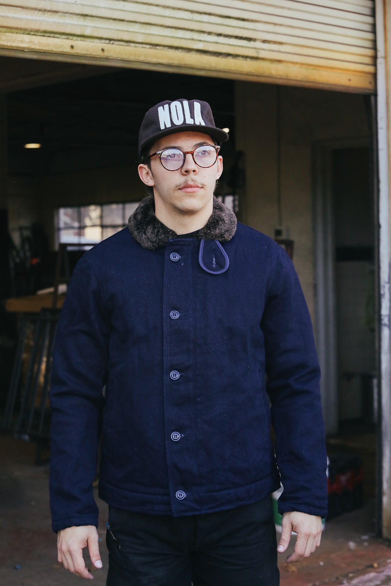 915D-IDSH Tricotine Deck Jacket- Indigo – Iron Shop Provisions