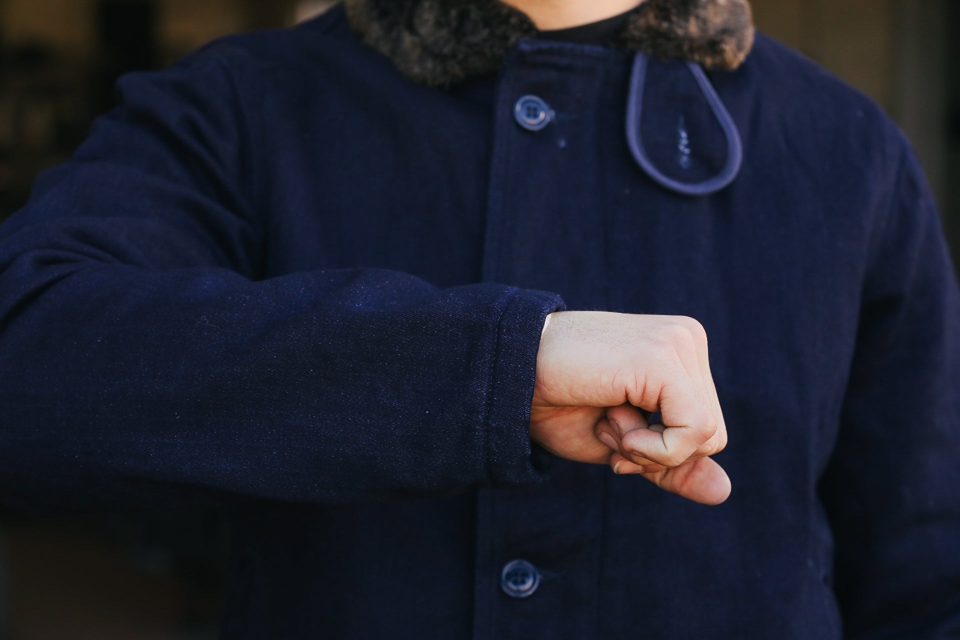 915D-IDSH Tricotine Deck Jacket- Indigo – Iron Shop Provisions