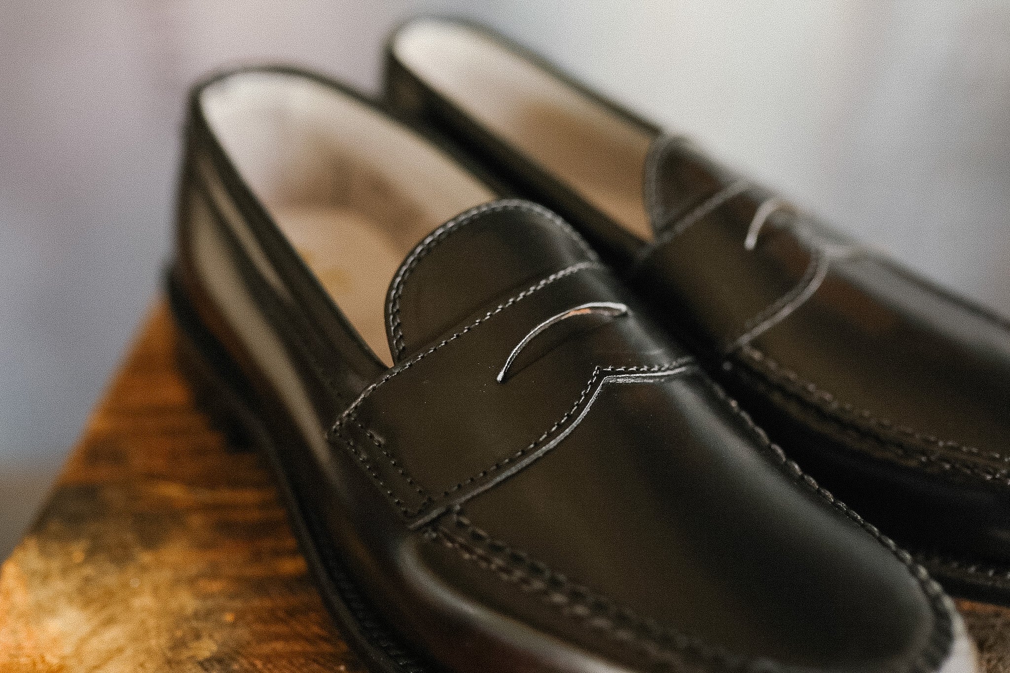 987 Leisure Hand sewn Penny Loafer-Black Shell Cordovan – Iron
