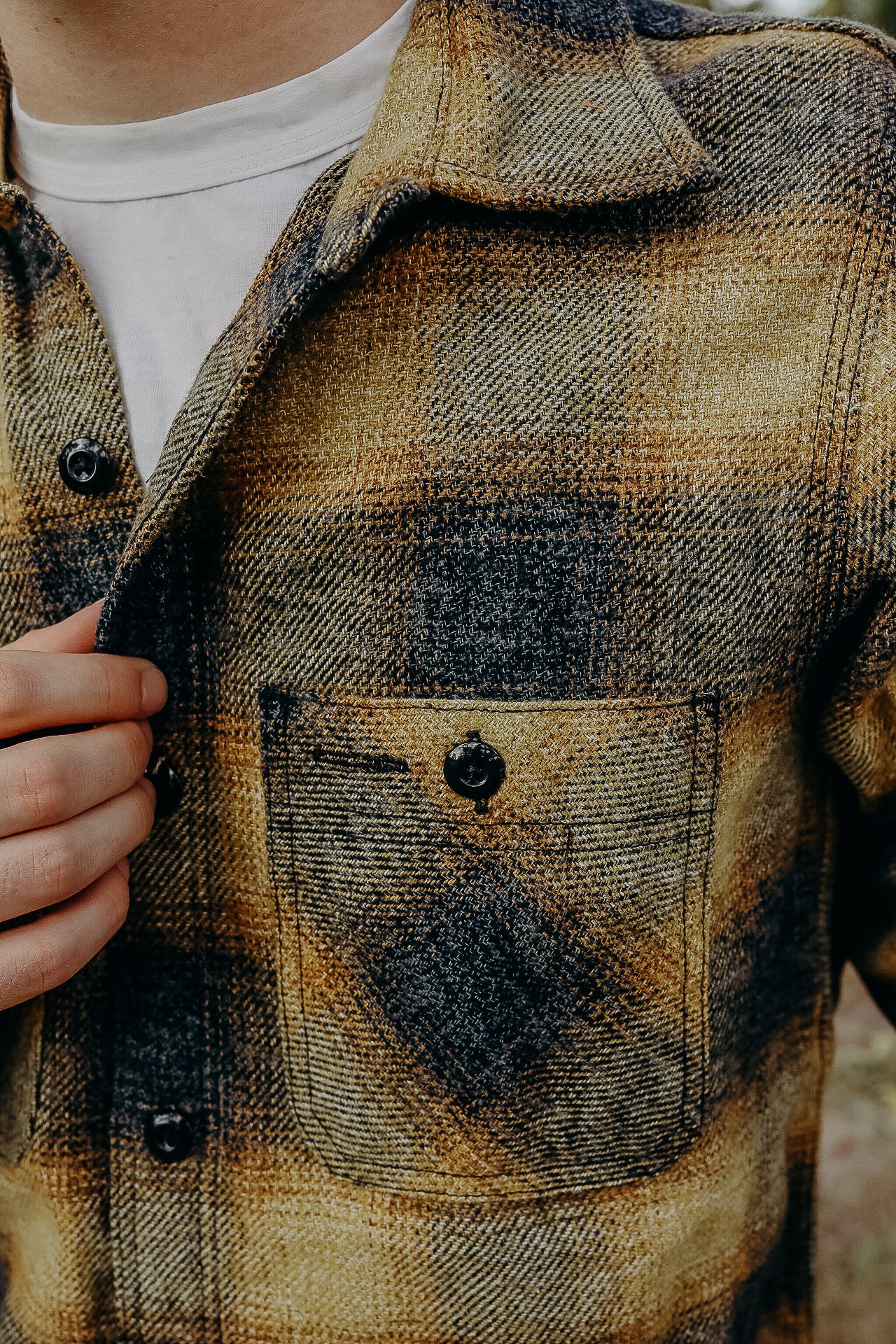 BM Shirt Gold Ombre Plaid
