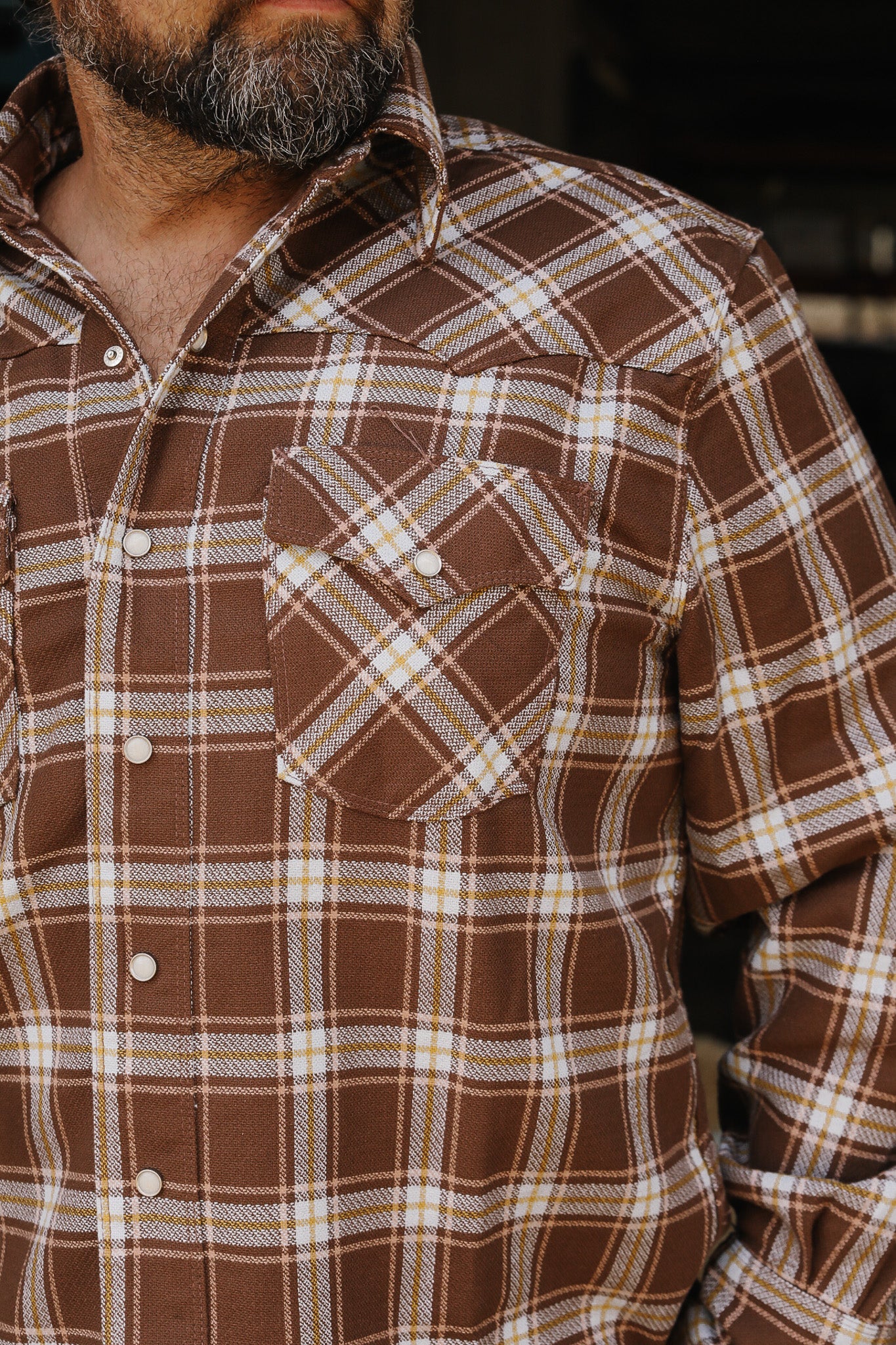 Freenote Cloth Western Scout- Brown Plaid