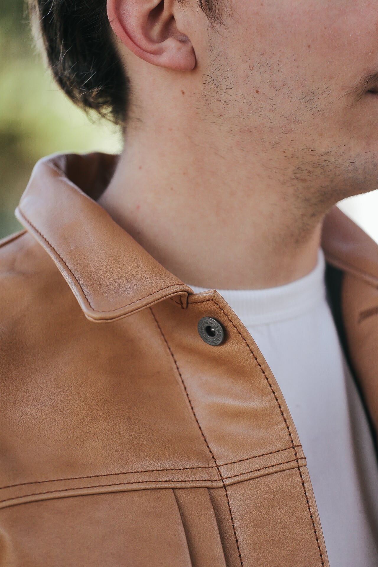 KB-140-T Persimmon Dyed Horsehide WWII Type One Jacket- Kakishibu