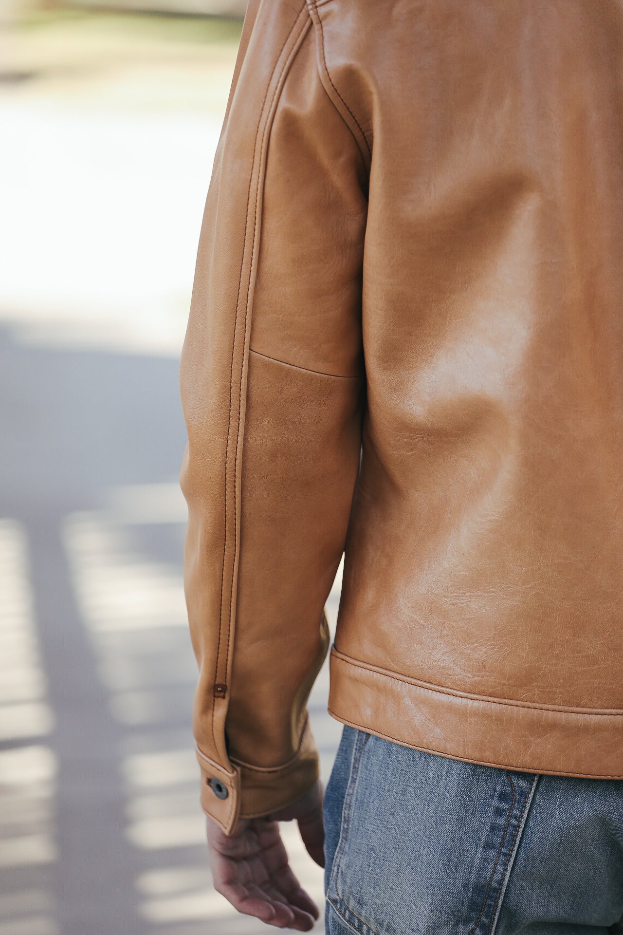 KB-140-T Persimmon Dyed Horsehide WWII Type One Jacket- Kakishibu