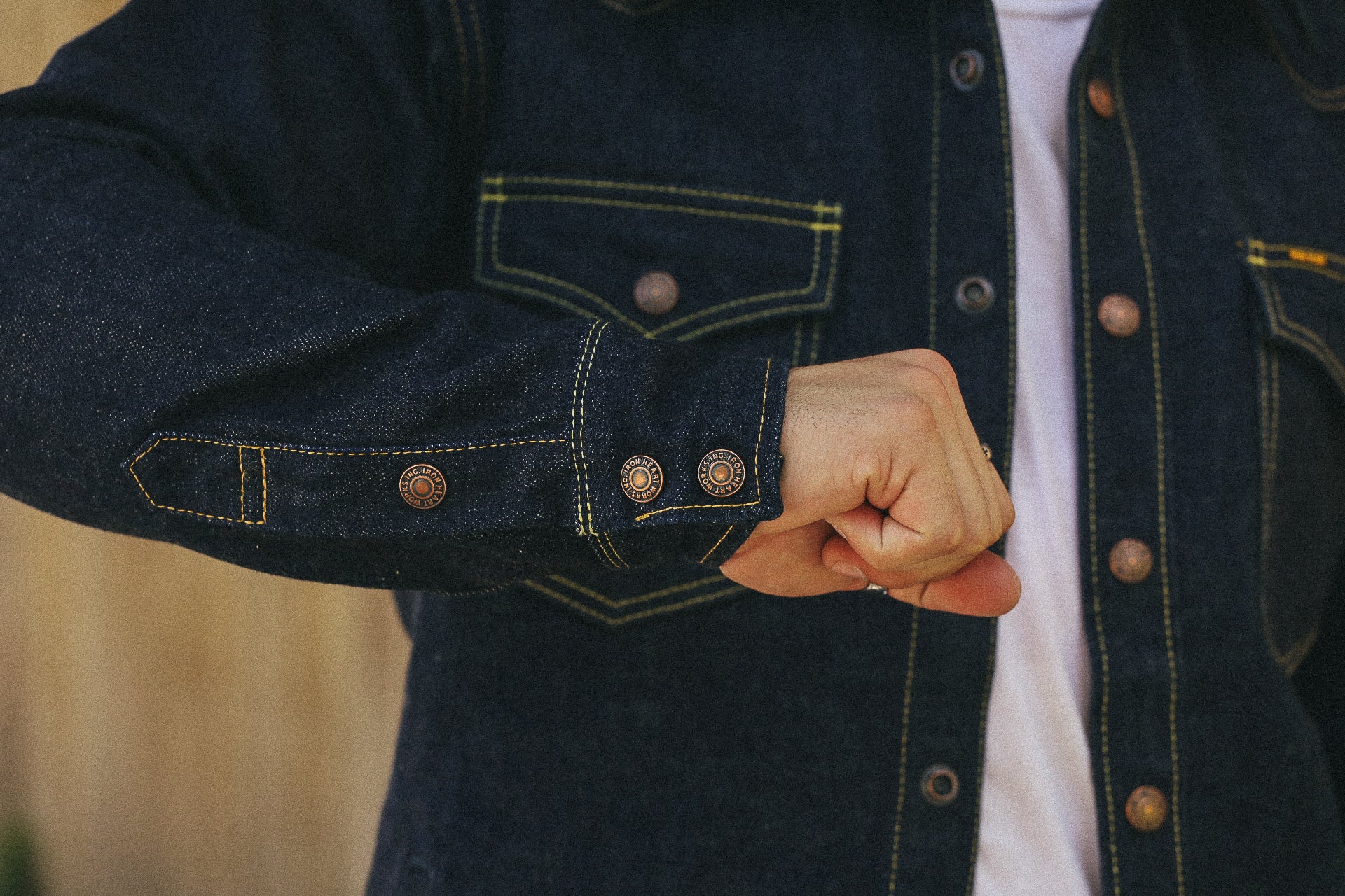 18oz Vintage Selvedge Denim CPO Shirt - Indigo IHSH-292-IND