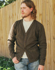 Single Rib Cardigan- Olive (772301)