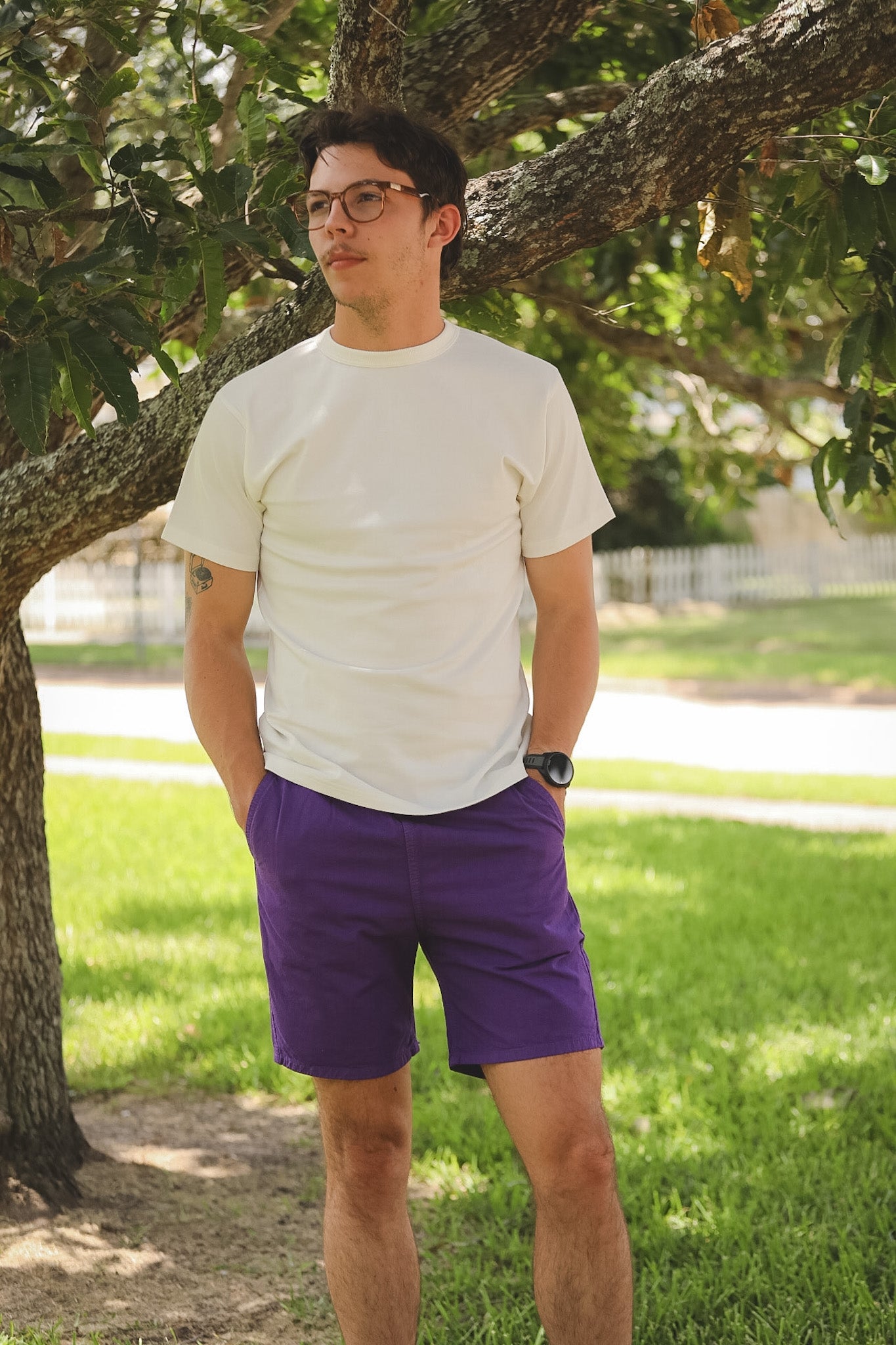 IH-729-PUR Iron Heart Cotton Easy Shorts -Purple