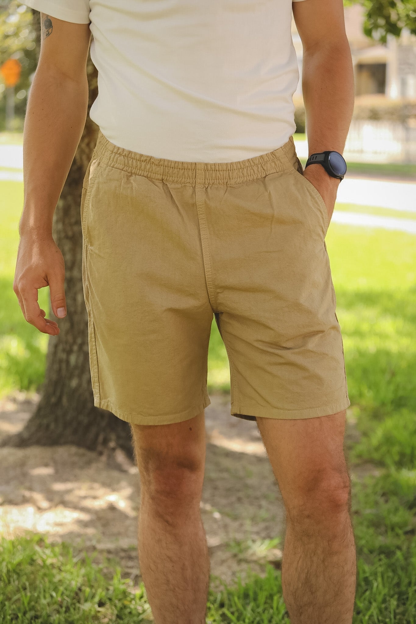 IH-729-KHA Iron Heart Cotton Easy Shorts -Khaki