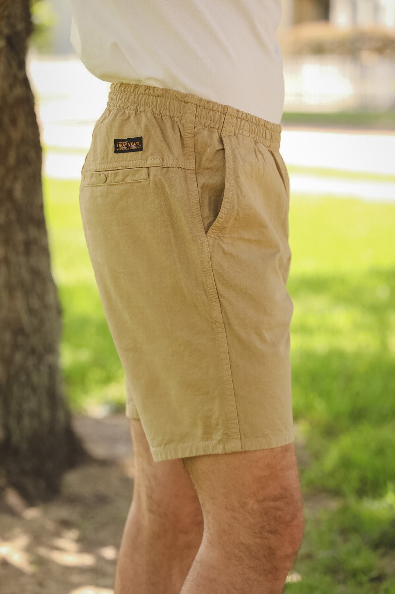 IH-729-KHA Iron Heart Cotton Easy Shorts -Khaki