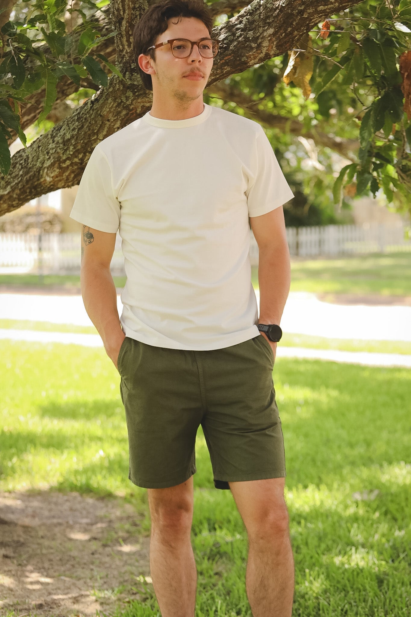 IH-729-OLV Iron Heart Cotton Easy Shorts - Olive