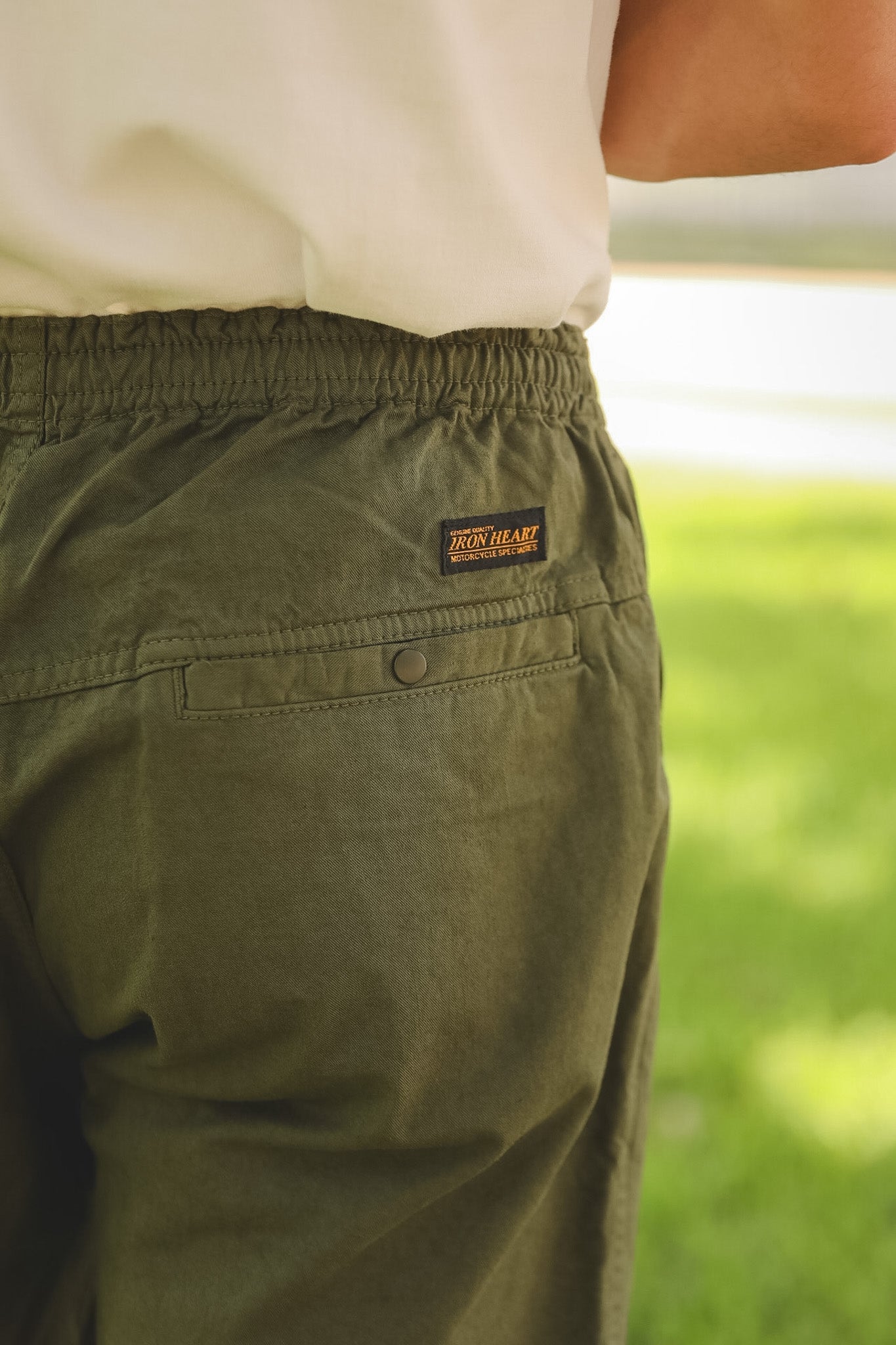 IH-729-OLV Iron Heart Cotton Easy Shorts - Olive