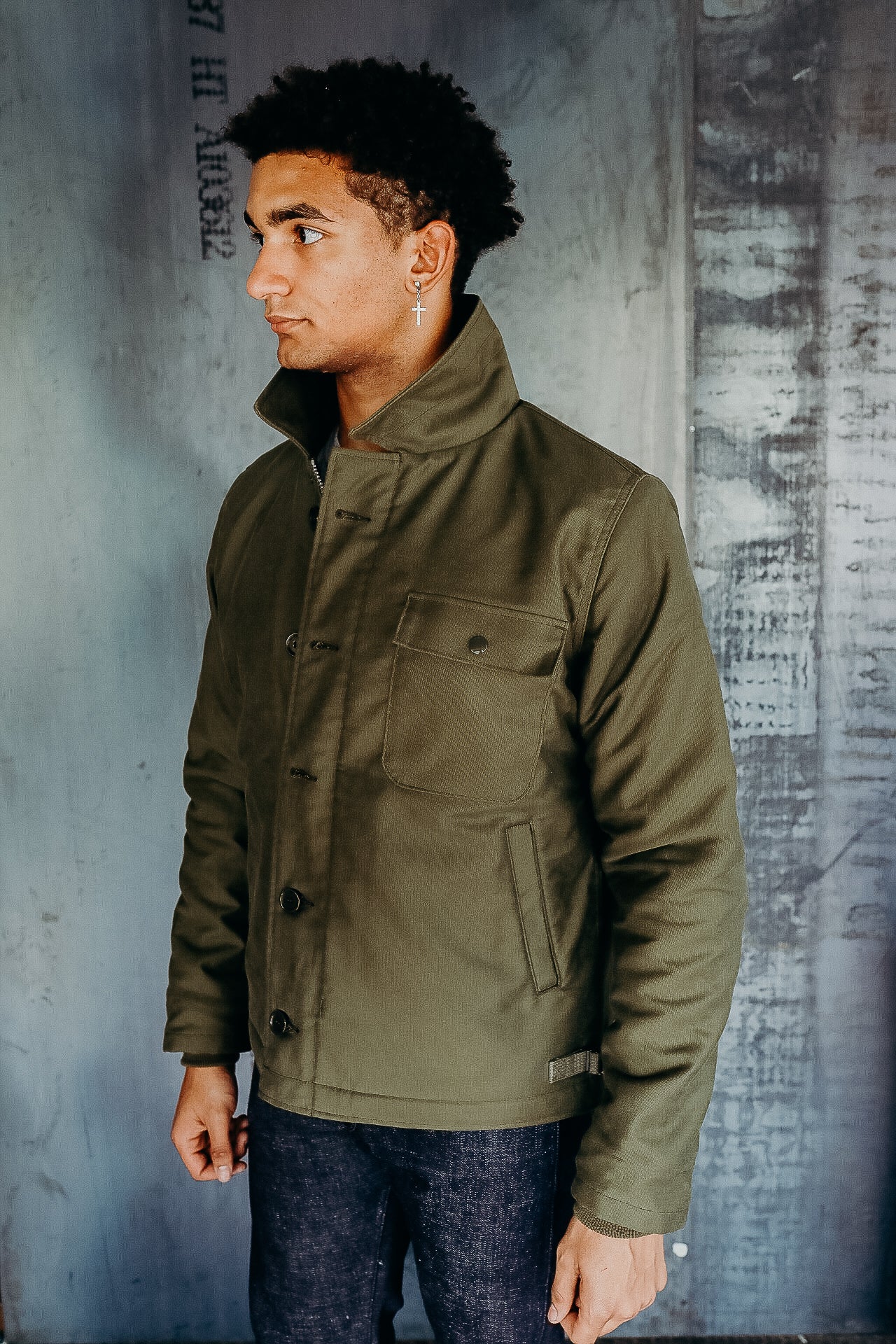 Whipcord A2 Deck Jacket - Olive Drab Green – Iron Shop Provisions