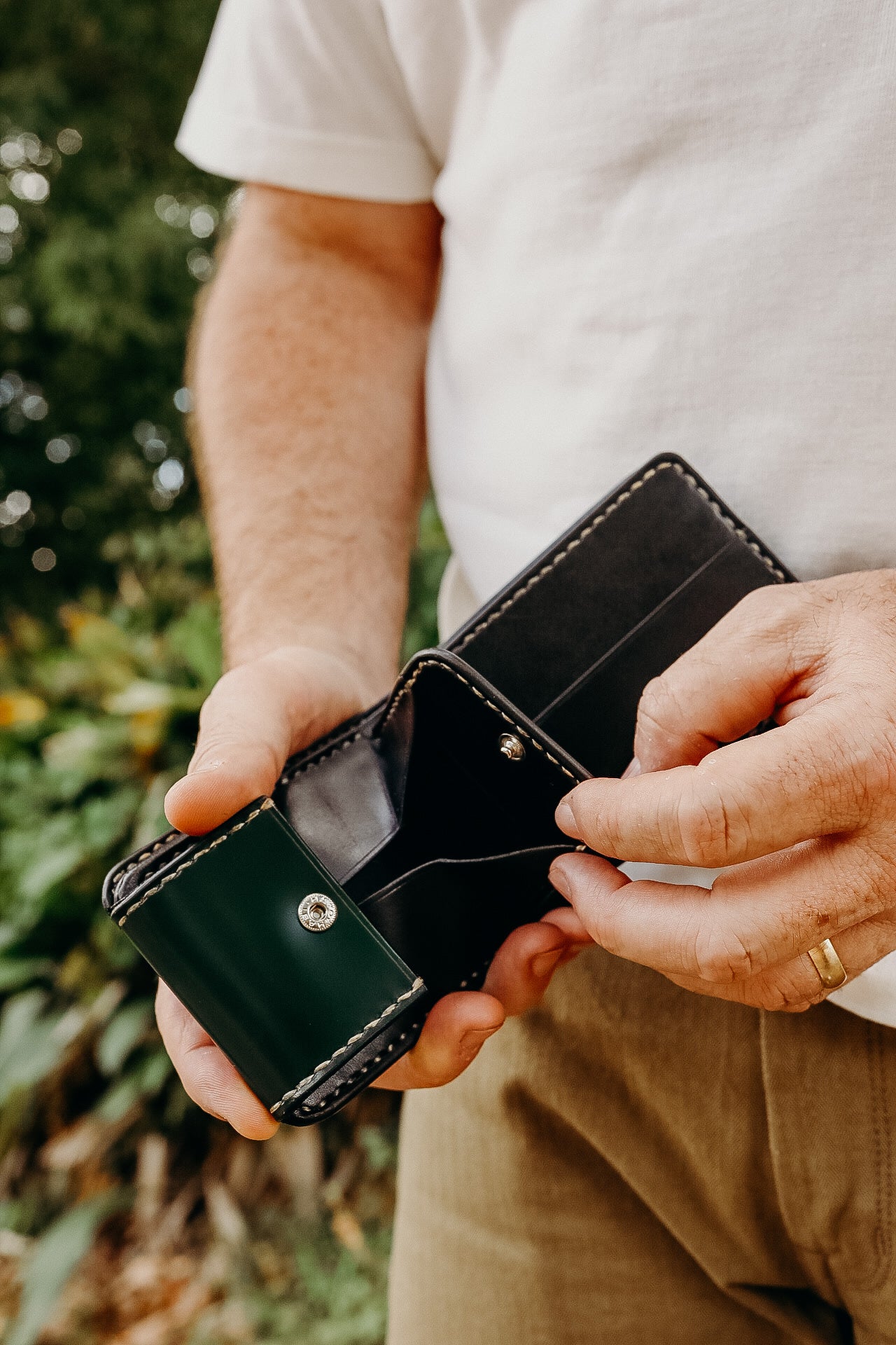 Small Shell Cordovan Wallet - Green