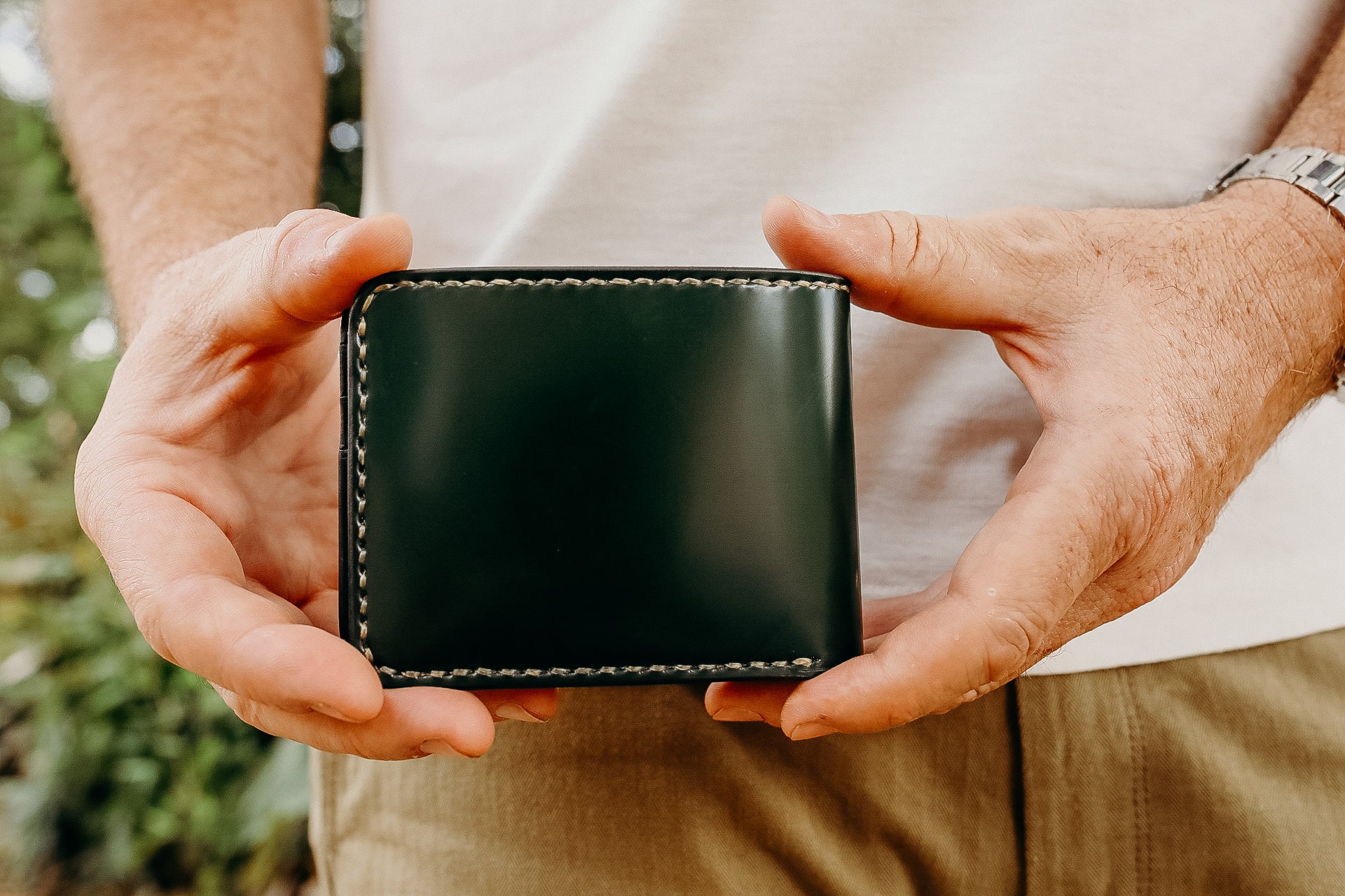 Small Shell Cordovan Wallet - Green
