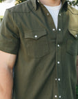 Western Slub Cotton- Olive Drab
