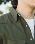 Western Slub Cotton- Olive Drab