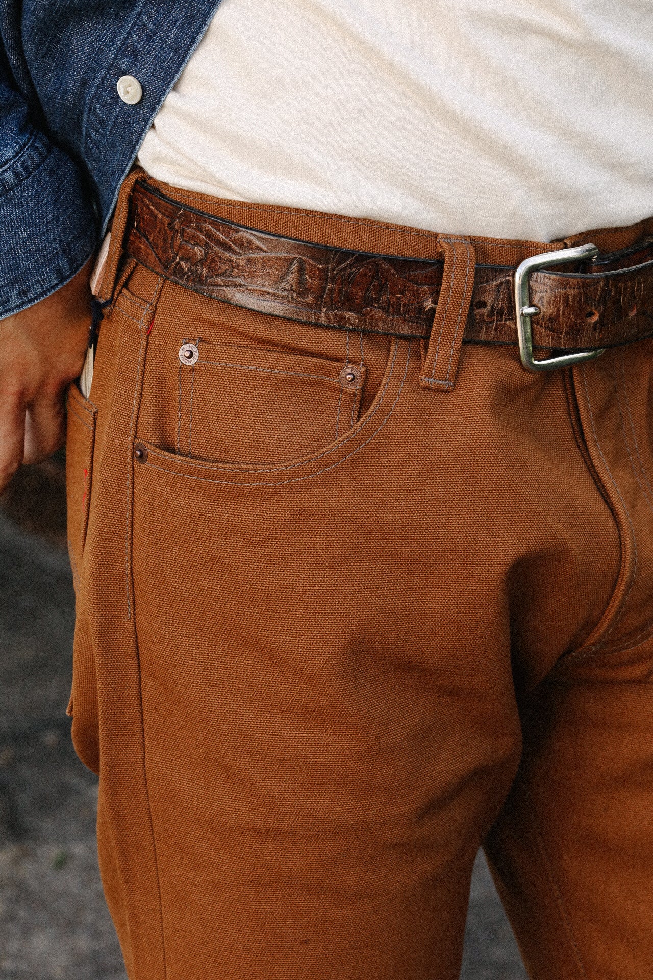 17oz Duck Straight Cut Jeans - Brown IH-634D – Iron Shop Provisions