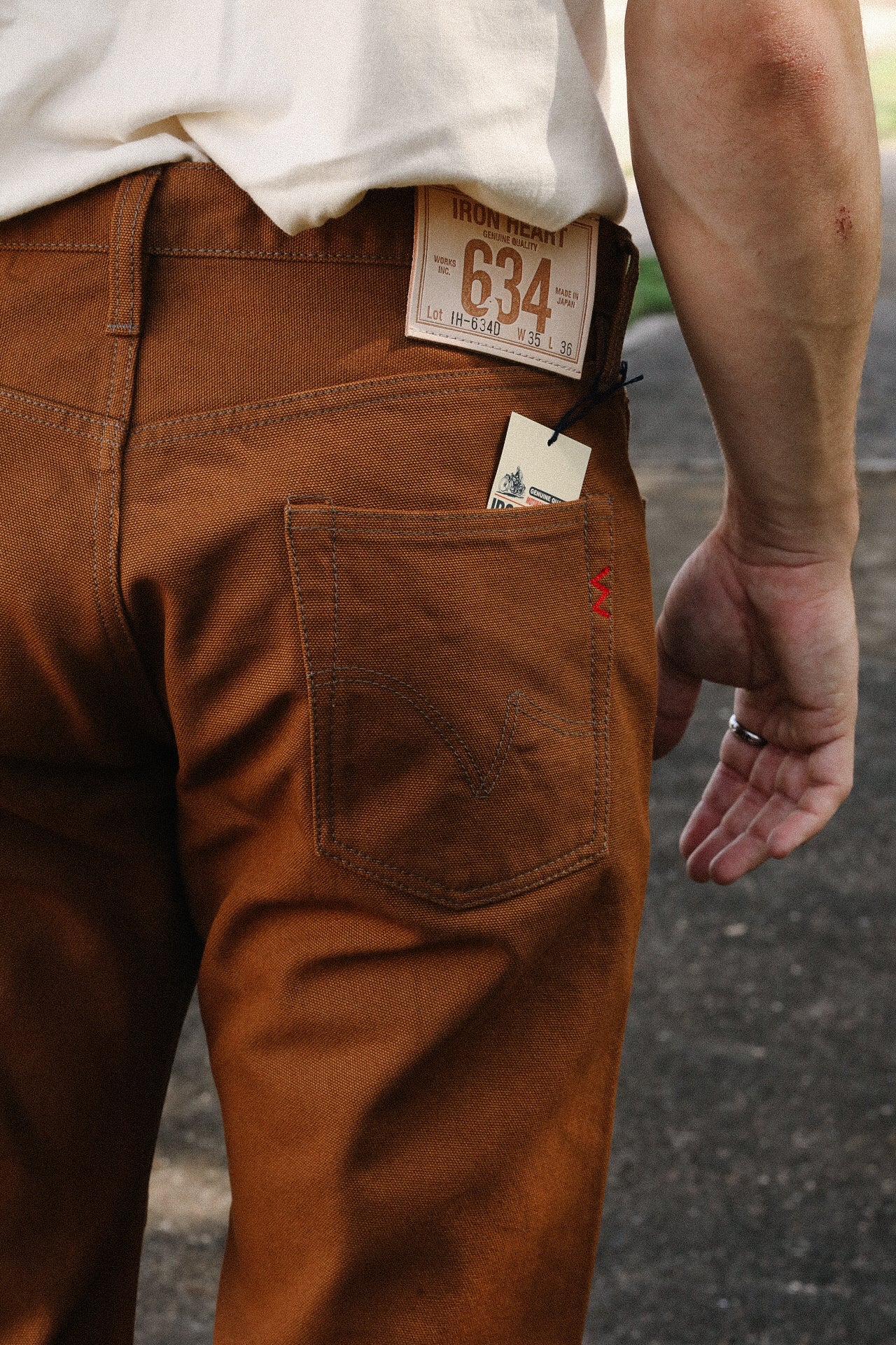 17oz Duck Straight Cut Jeans - Brown IH-634D