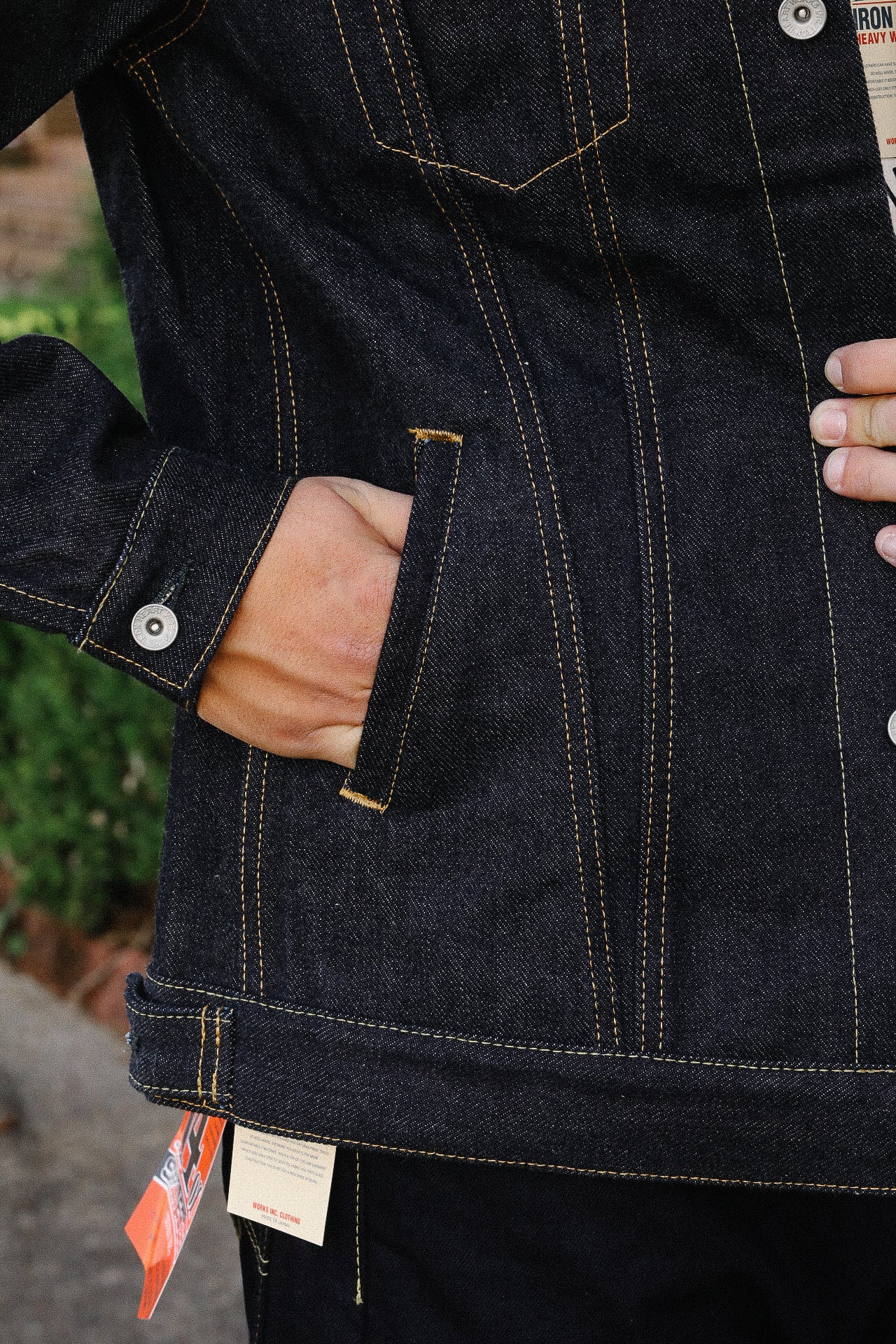 19oz Left-Hand Twill Selvedge Denim Type III Jacket - Indigo IH-526L