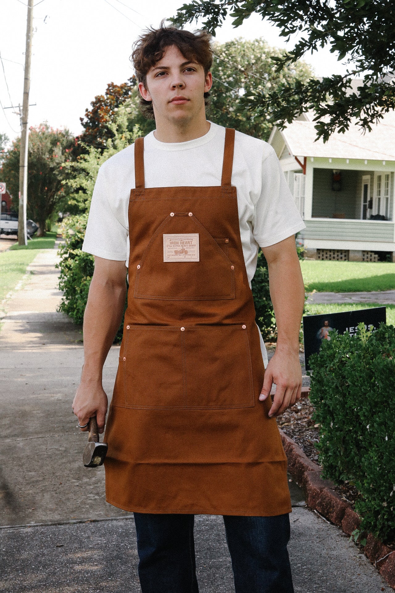 17oz Cotton Duck Apron - Brown IHG-057-BRN