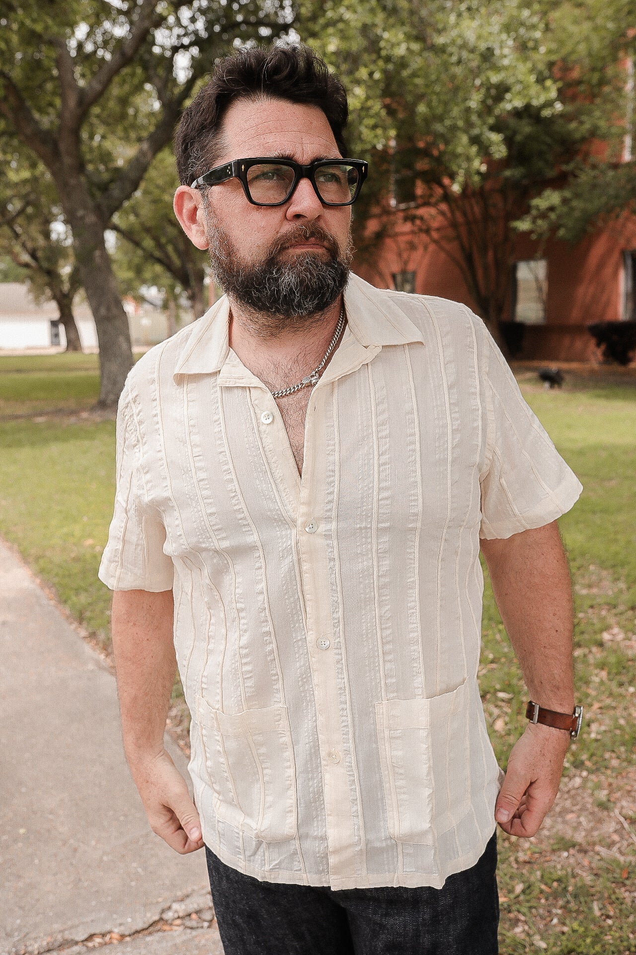 Cabana Shirt- Natural Rope Cloth