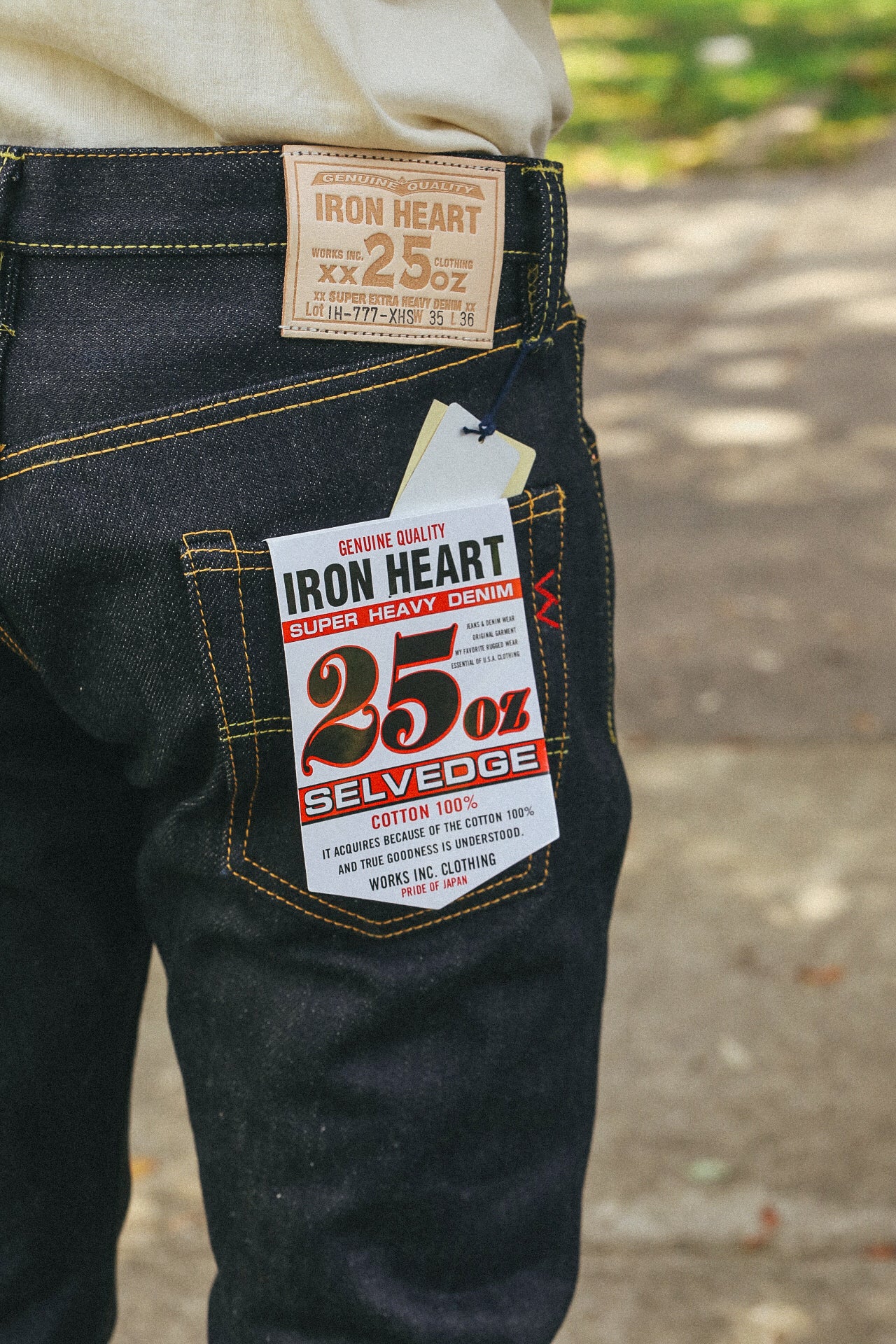 25oz Selvedge Denim Slim Tapered Cut Jeans - Indigo IH-777-XHS