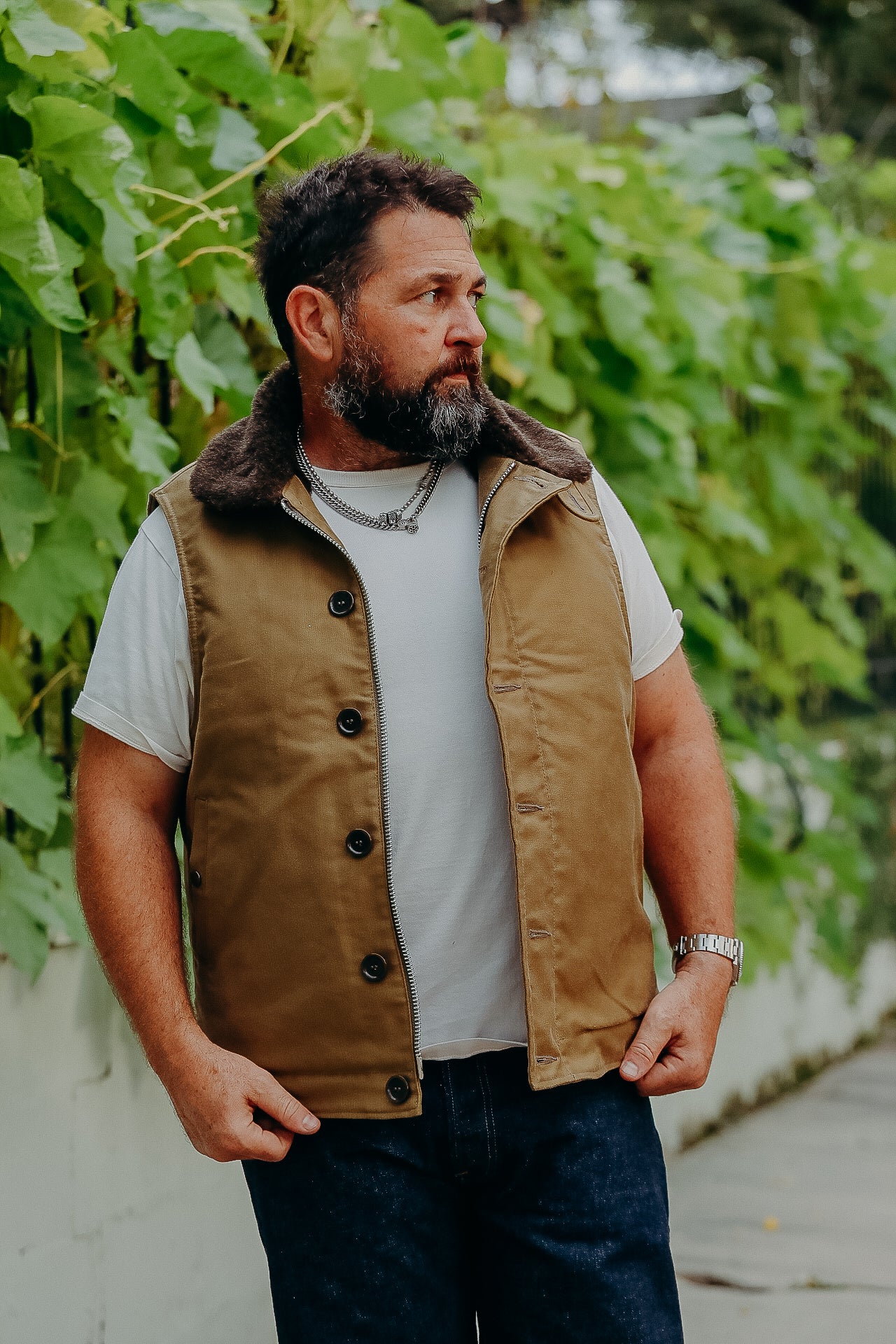 Whipcord N1 Deck Vest - Khaki IHV-46-KHA
