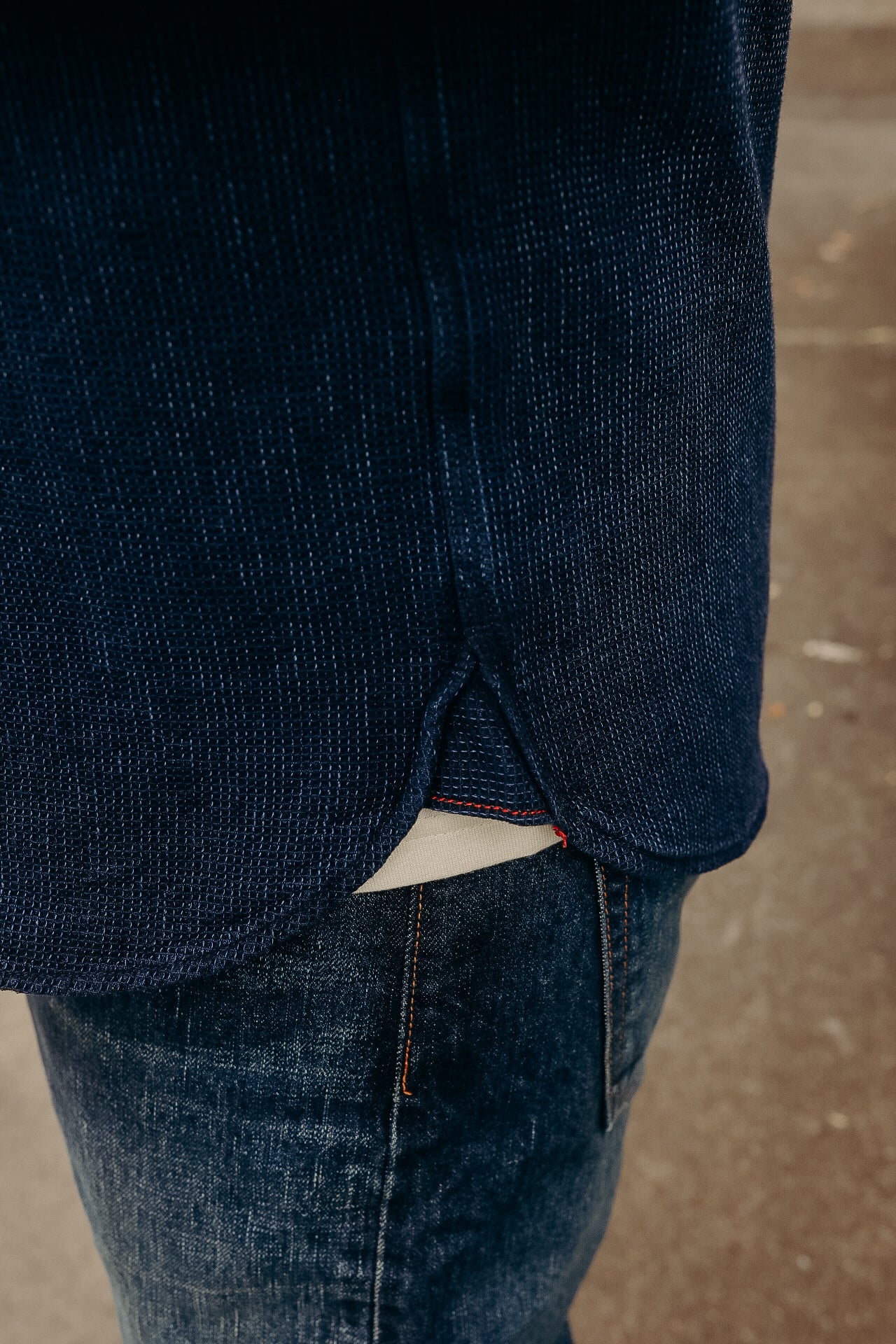 Waffle Work Shirt - Indigo IHSH-96-IND