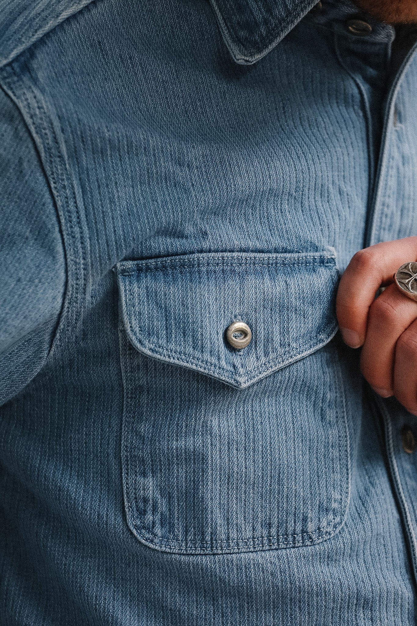Freenote Cloth Lambert- Bleach Indigo Cord – Iron Shop Provisions