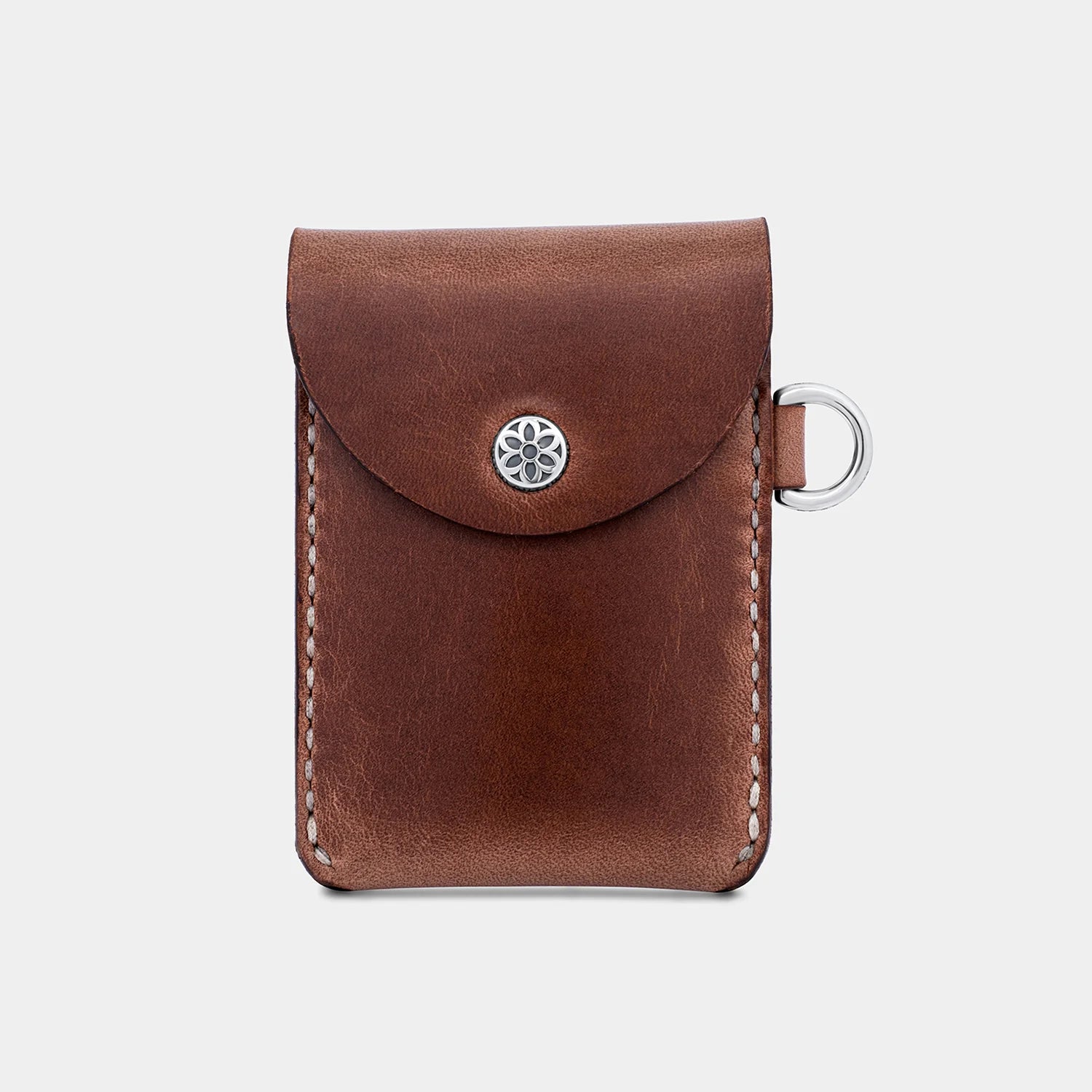 Snap Card Wallet-Natural Brown Horse