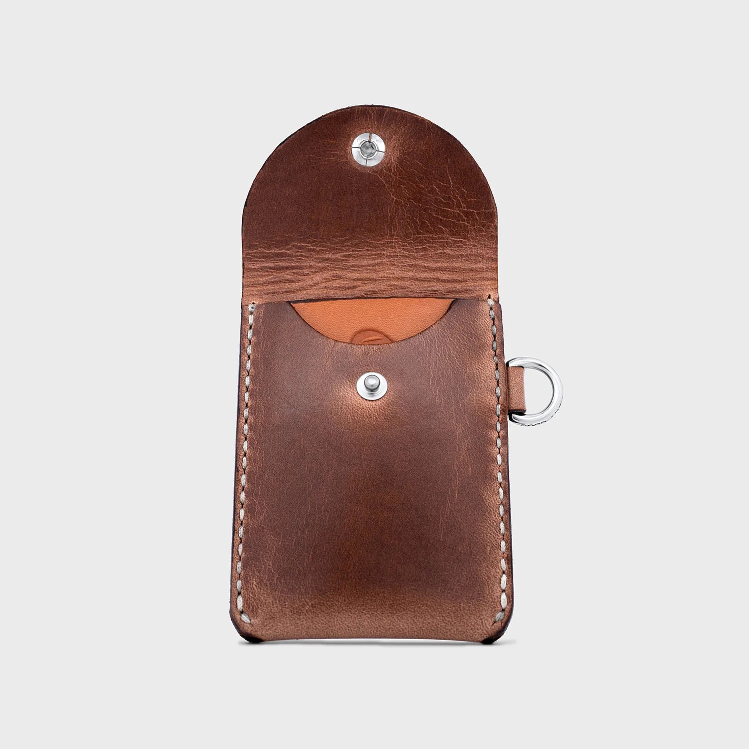 Snap Card Wallet-Natural Brown Horse