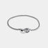 Sterling silver curb chain bracelet with intricate floral-patterned clasp by Good Art