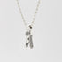 Sterling silver pendant necklace with detailed floral patterns on ball chain from Iron Shop Provisions