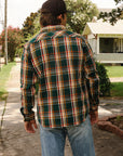 Heavy Flannel Shirt- Green and Orange (502553)