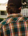 Heavy Flannel Shirt- Green and Orange (502553)