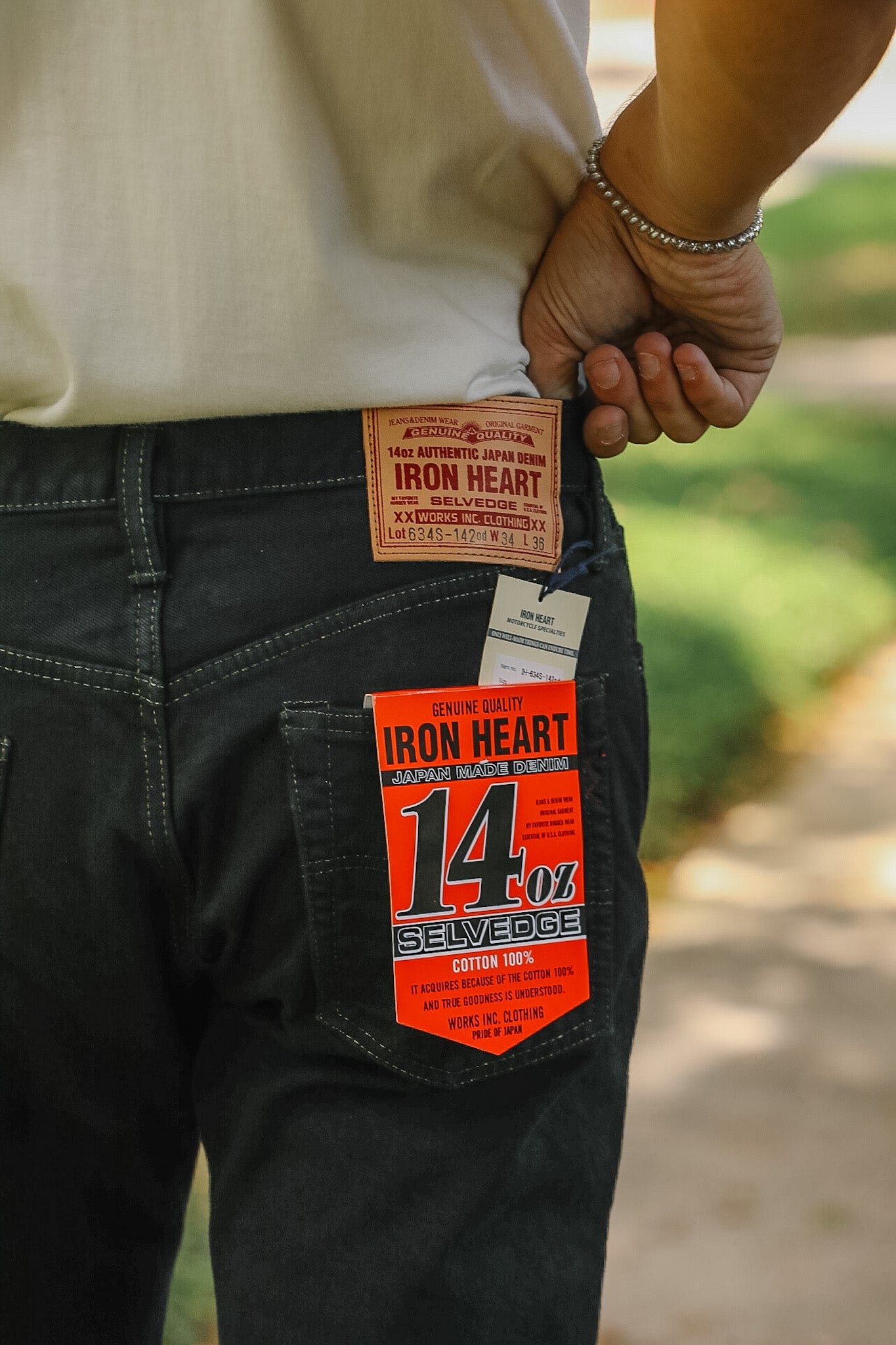 IH-634S-142od Iron Heart 14oz Selvedge Denim Straight Cut Jeans