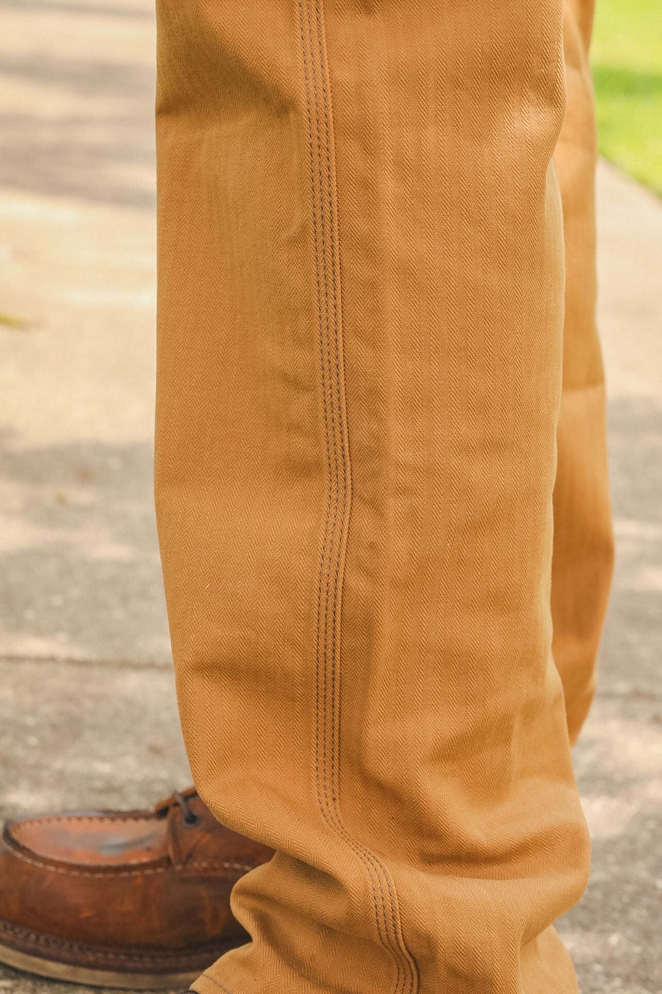 IH-831-BRN Iron Heart 10oz Herringbone Painter's Pants - Brown
